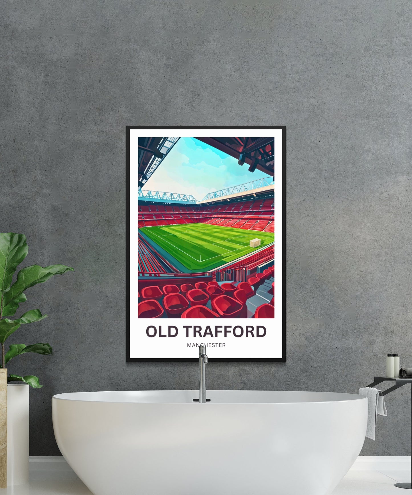 Old Trafford Travel Poster- Theatre of Dreams