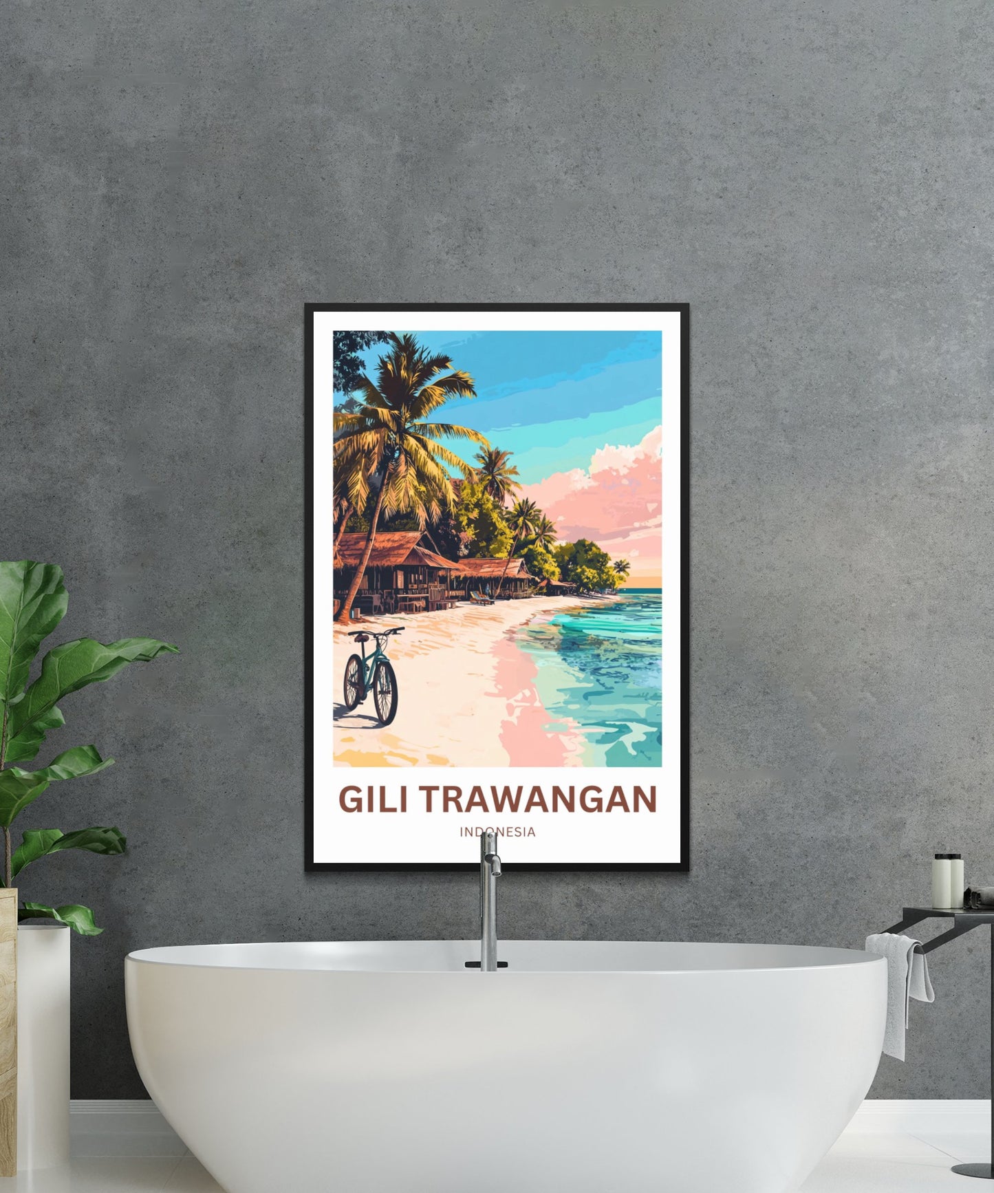 Gili Trawangan Travel Poster- Escape to Indonesia Island