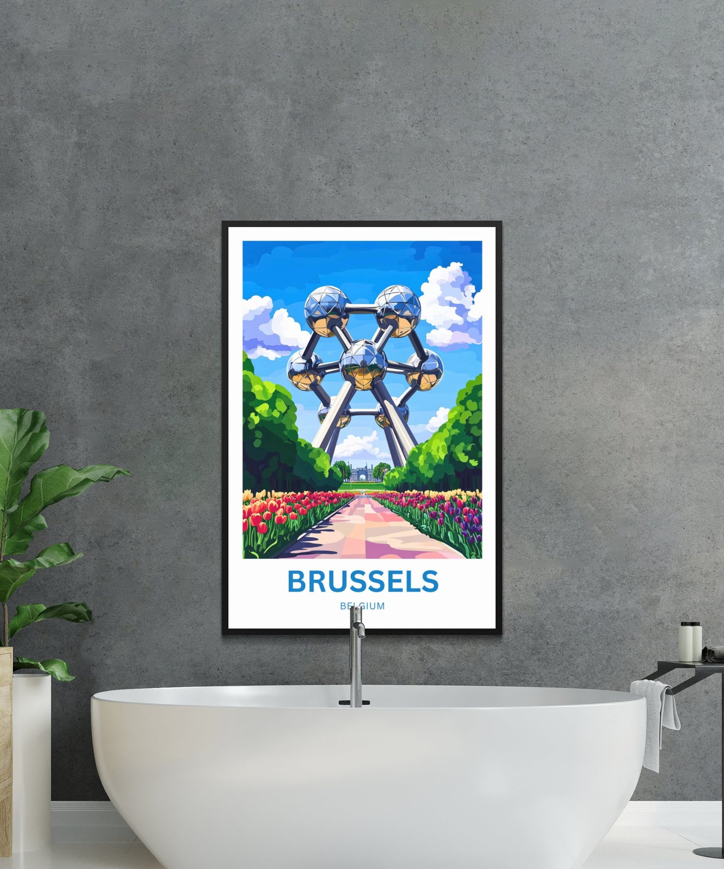 Brussels Travel Poster- Belgium Tourist Spot