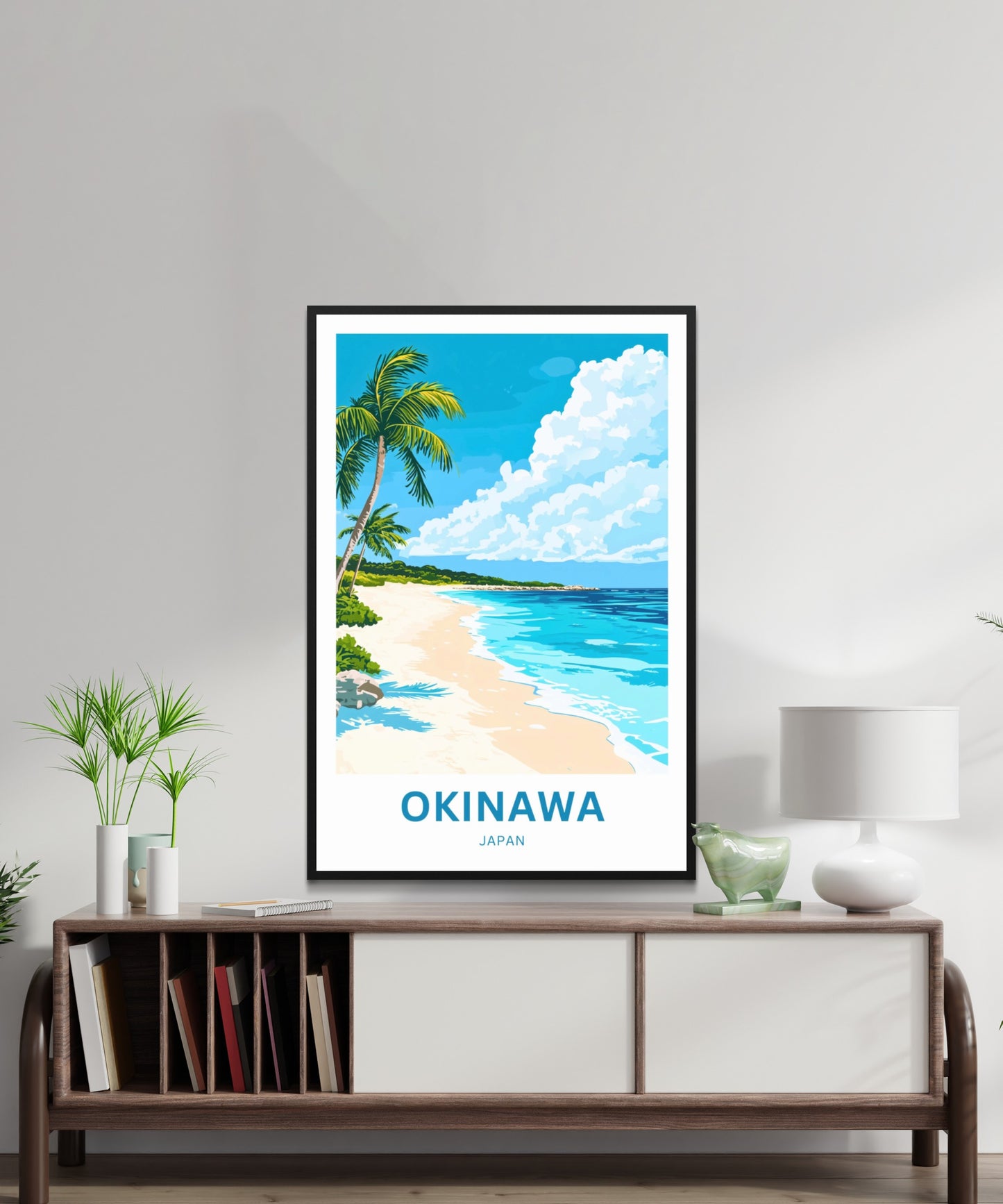 Okinawa Beach Travel Poster - Mesmerizing Serene Beach