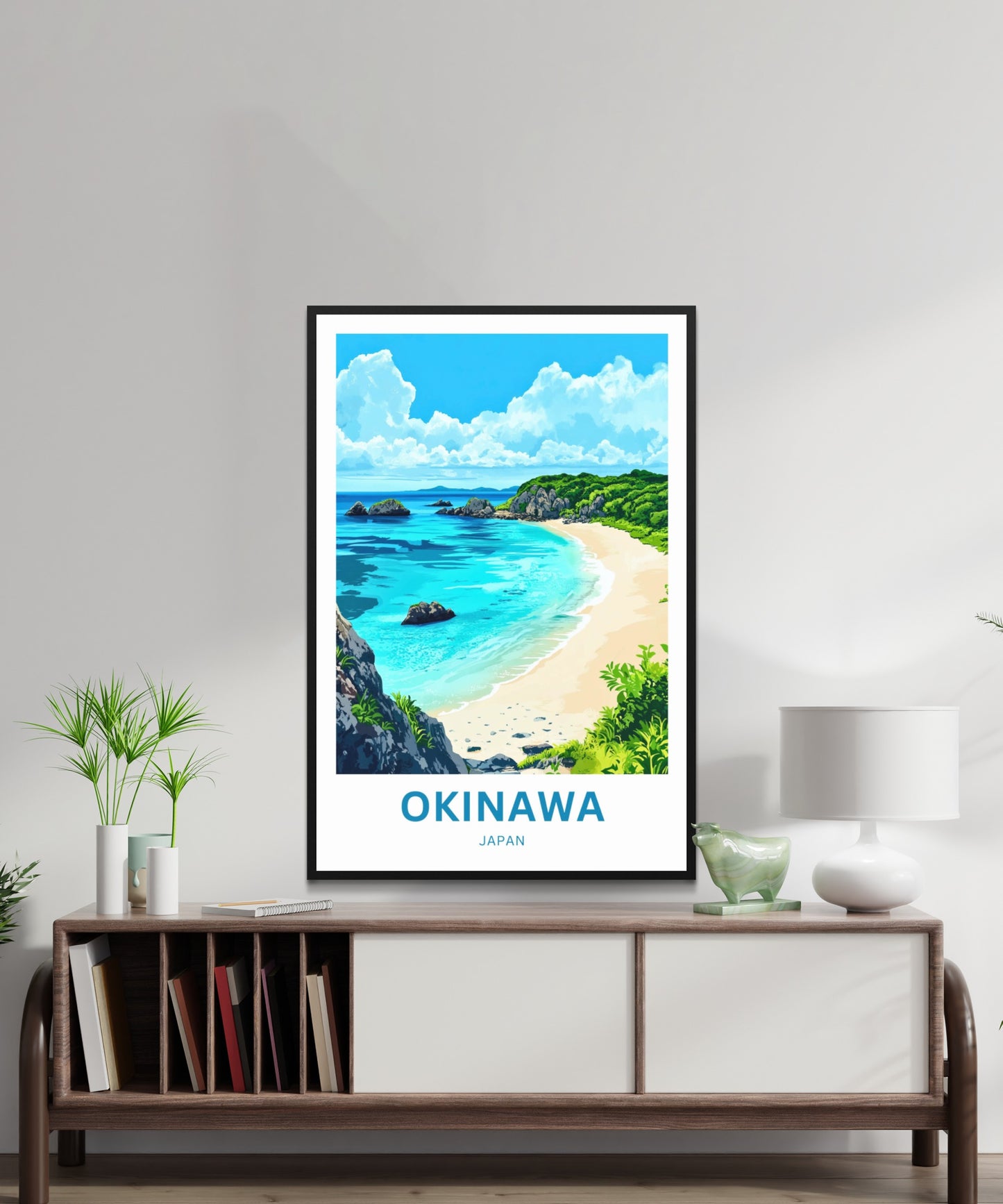 Okinawa Beach Travel Poster - Japan Sea Paradise