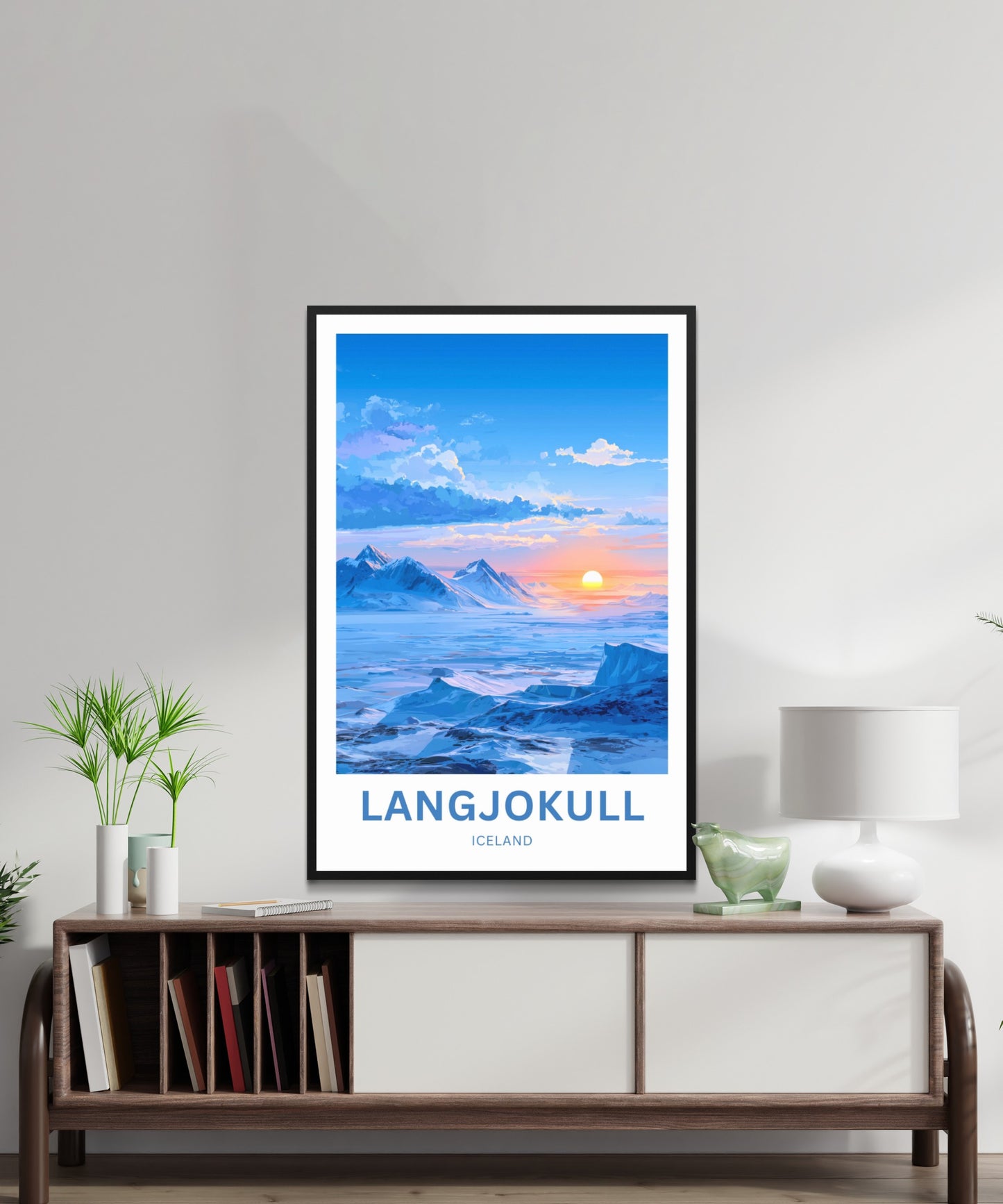 Langjökull Travel Poster - Iceland’s Icy Giant