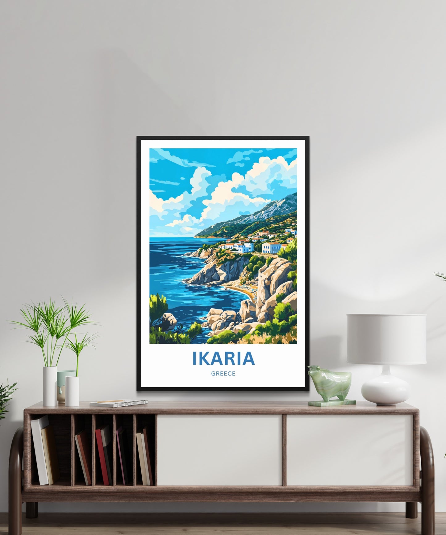 Ikaria Beach Travel Poster - Coastal Bliss