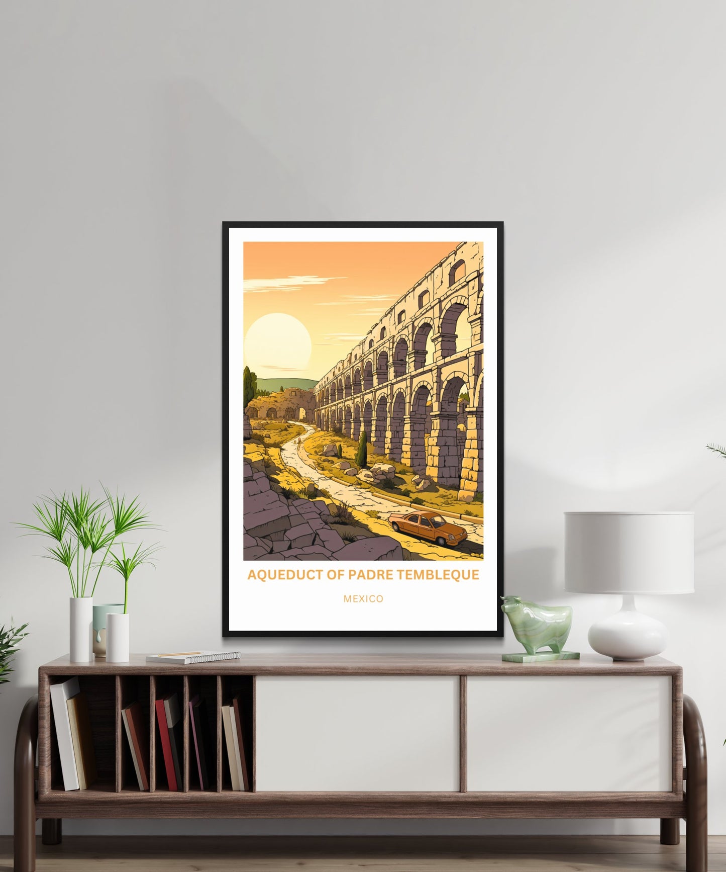 Aqueduct of Padre Tembleque Travel Poster - Scenic Monument