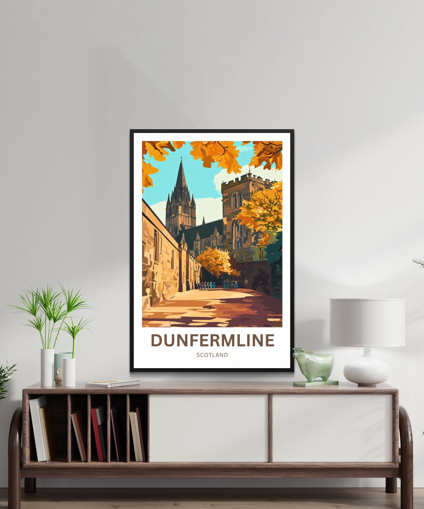 Dunfermline Travel Poster- Heart of Scottish History