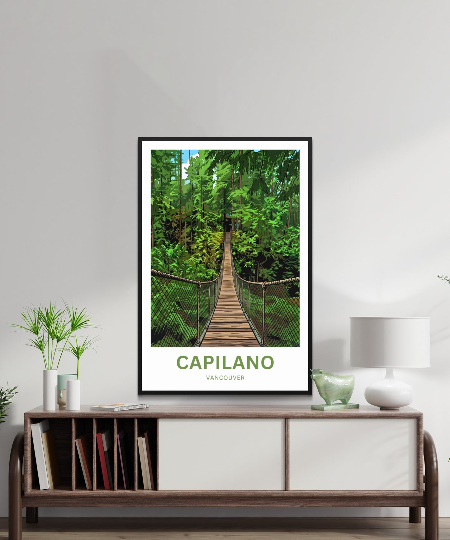 Capilano Suspension Bridge Travel Poster - Into the canopy