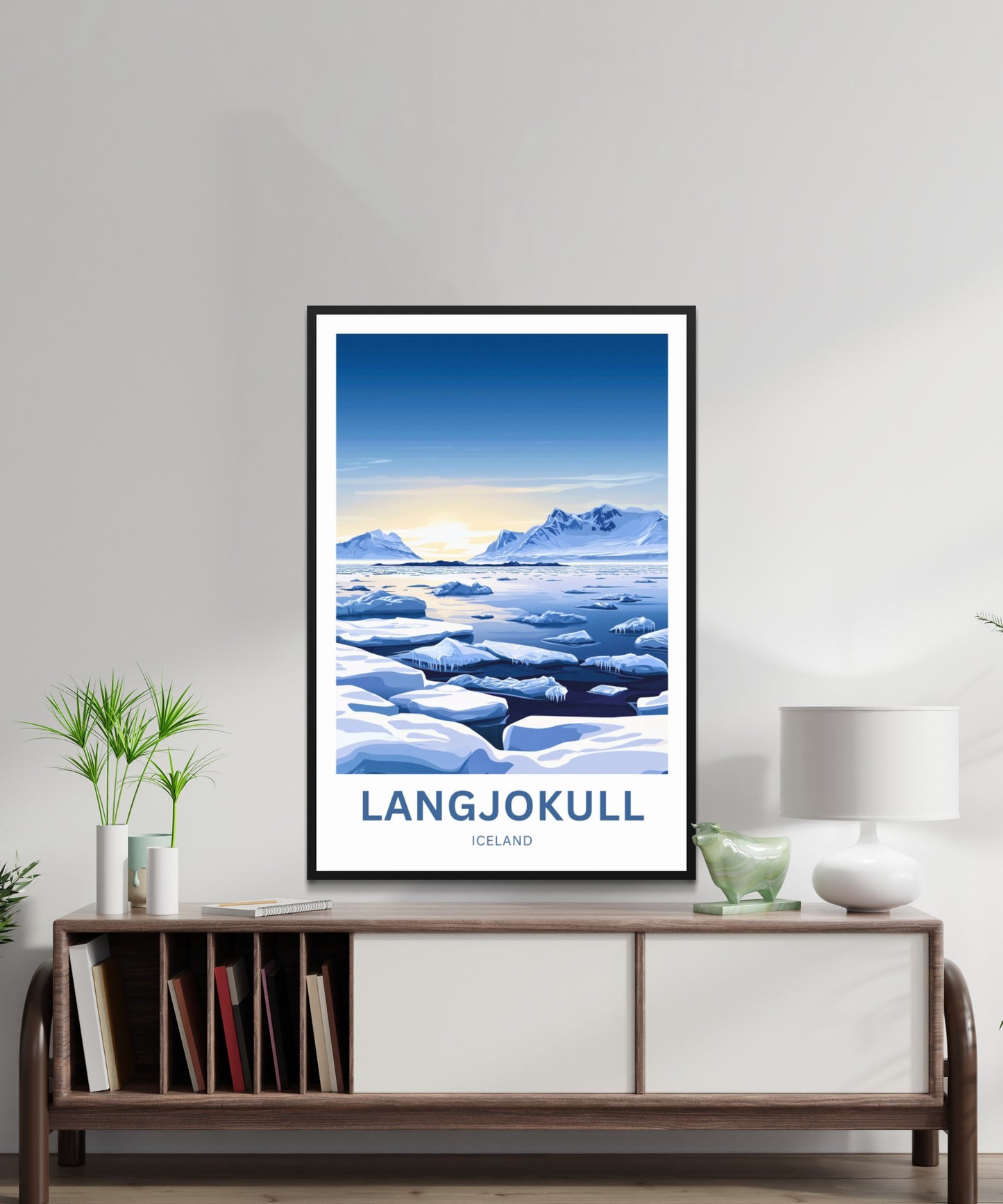 Langjökull Travel Poster - Mesmerizing White Silence