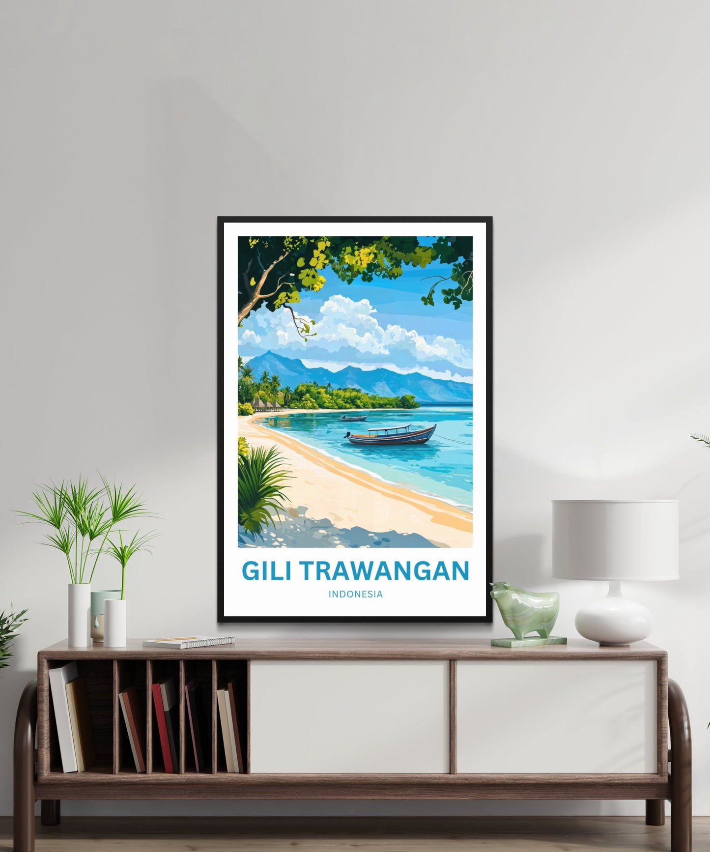 Gili Trawangan Travel Poster- Captivating Tropical Island Indonesia