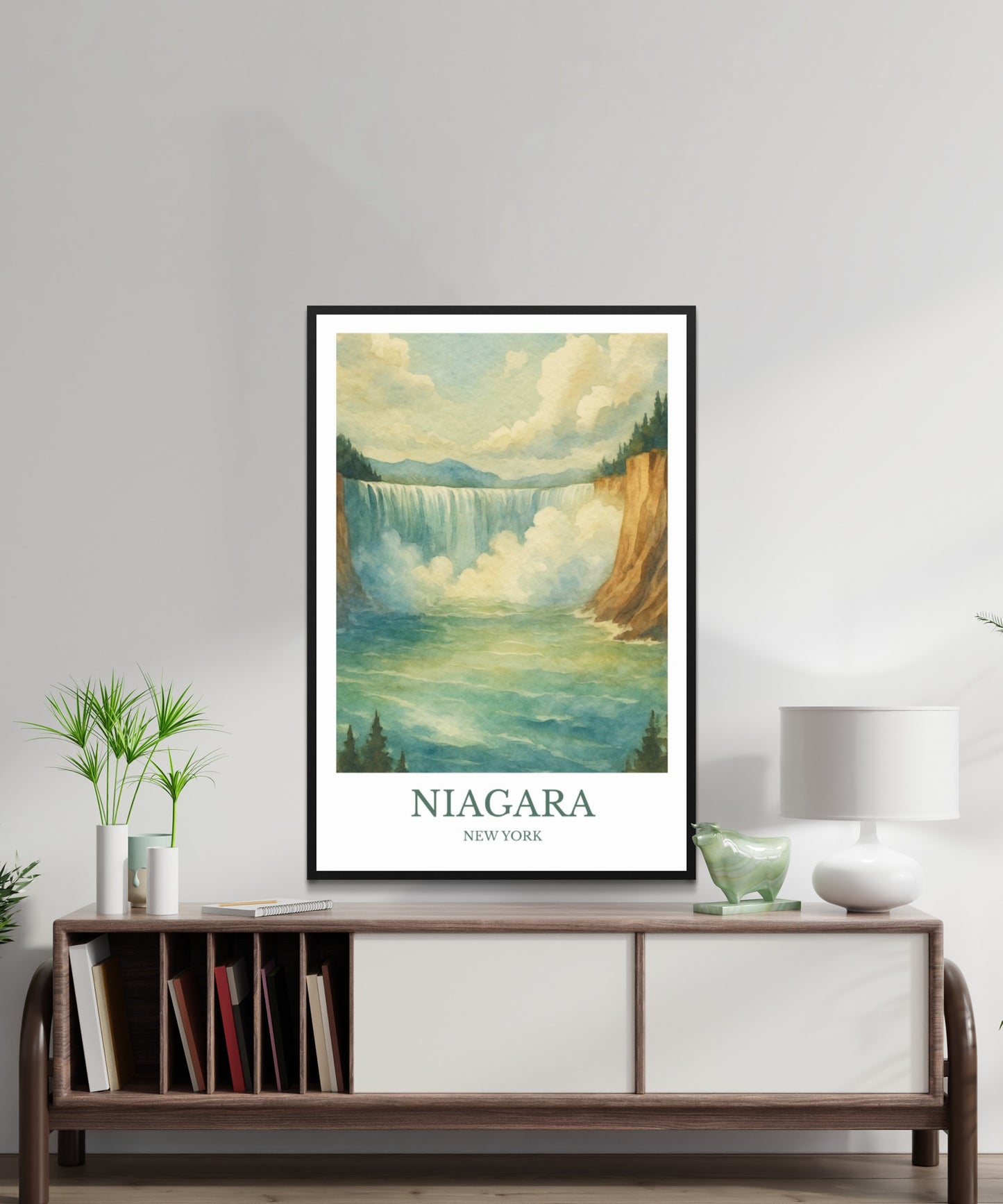 Niagara Falls, Watercolor design poster, United States Print, Niagara Falls Wall Art