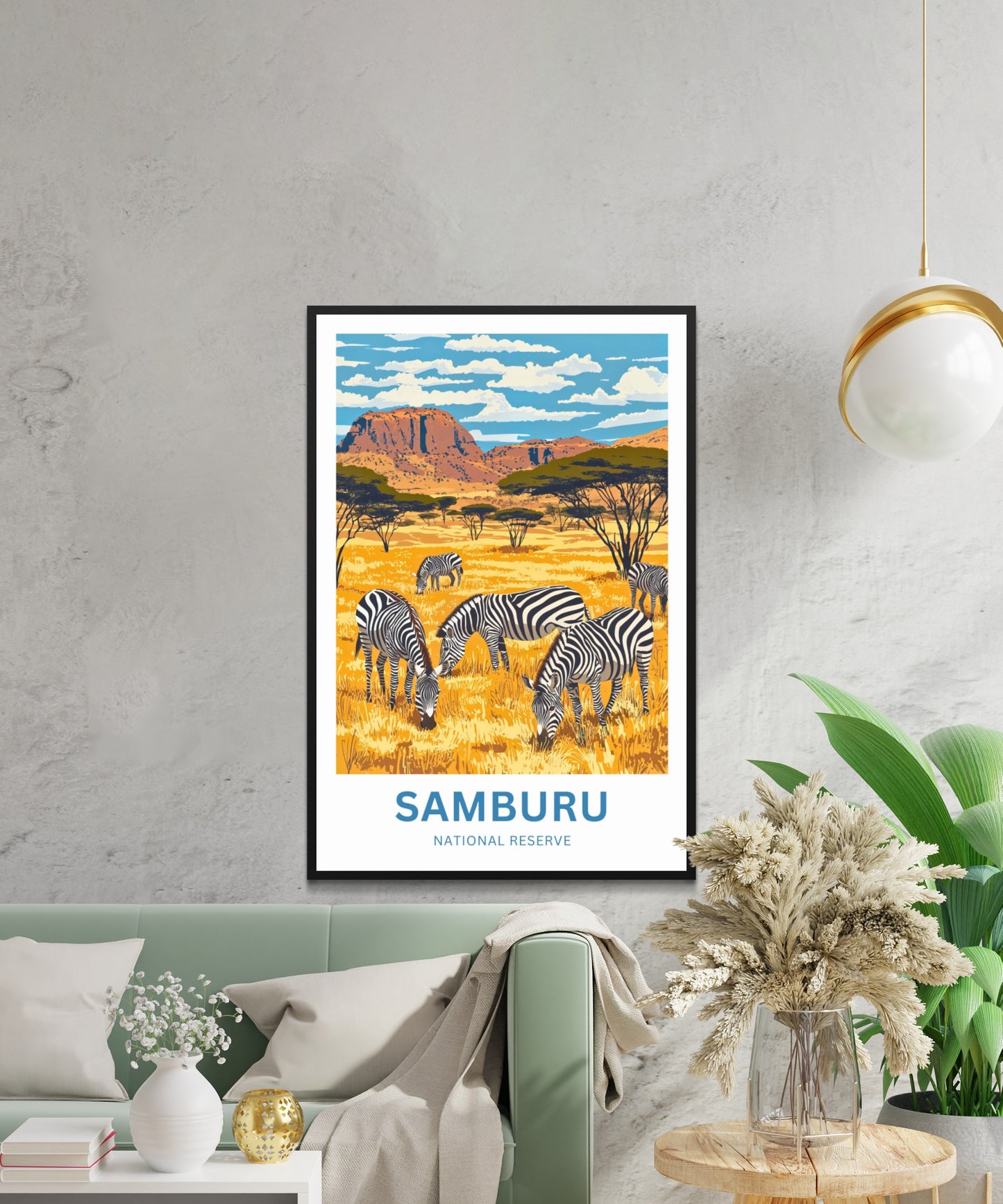 Samburu National Reserve Travel Poster - Kenya Hidden Treasure