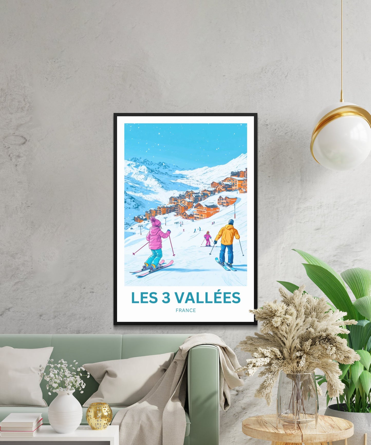 Les 3 Vallées Travel Poster - Winter's Adventure