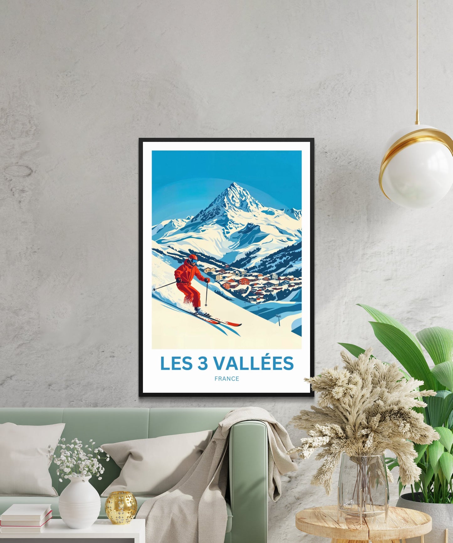 Les 3 Vallées Travel Poster- Glide Through the Heart of the Alps