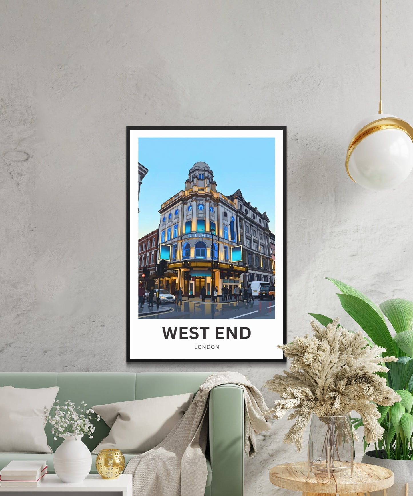 West End Travel Poster - London Theatre District