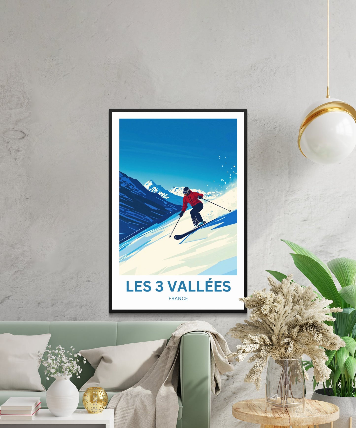 Les 3 Vallées Travel Poster - Three Valleys, One Epic Adventure