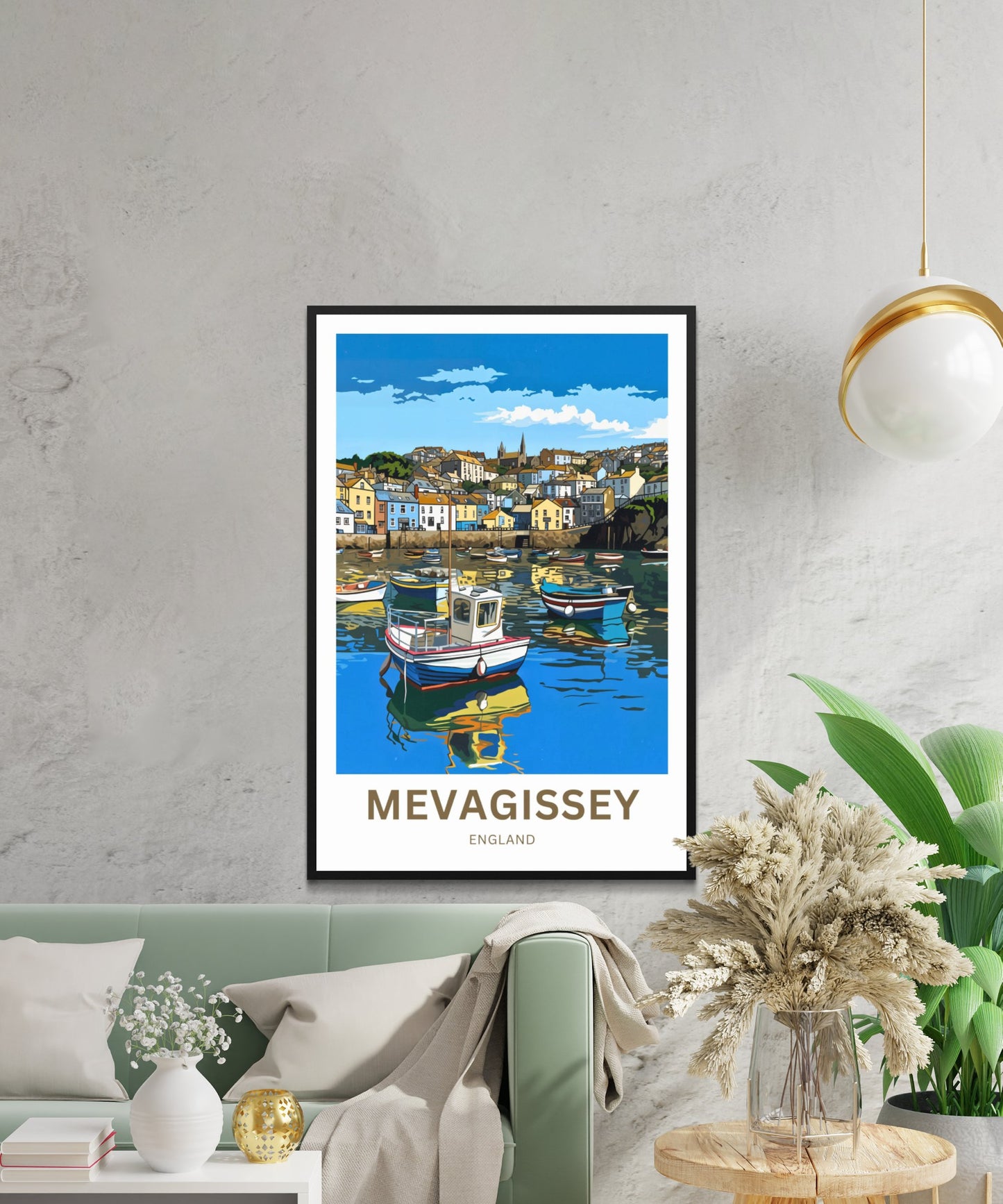 Mevagissey Travel Poster- Captivating Fishing Village England