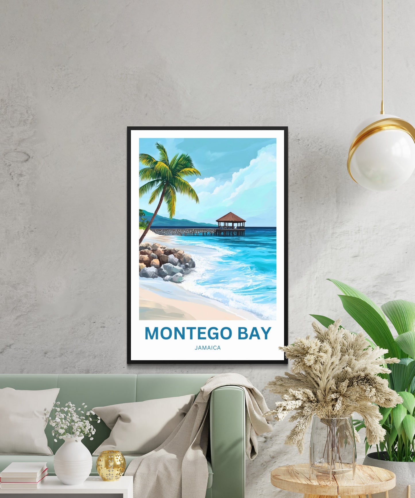 Montego Bay Travel Poster - Jamaica’s Breathtaking Island