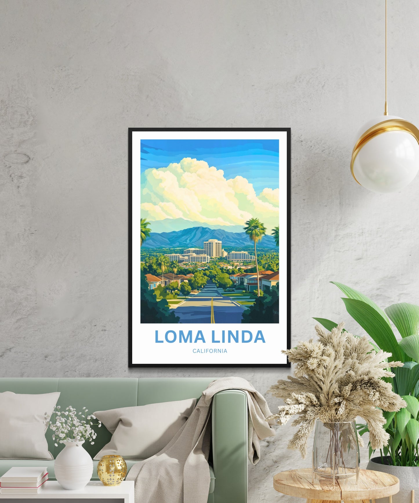 Loma Linda Travel Poster - Palm City Views