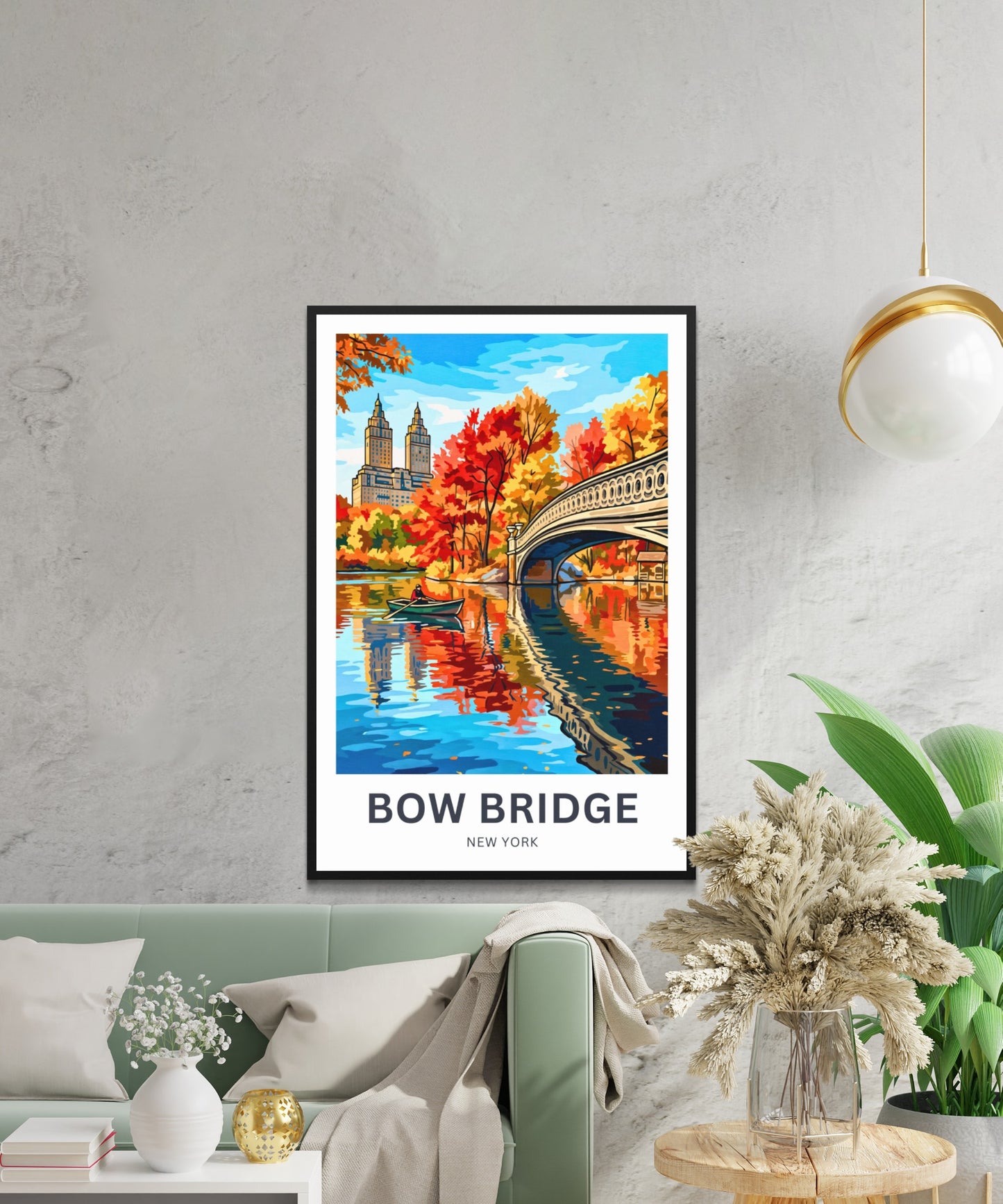 Bow Bridge Travel Poster - Painted in Seasons
