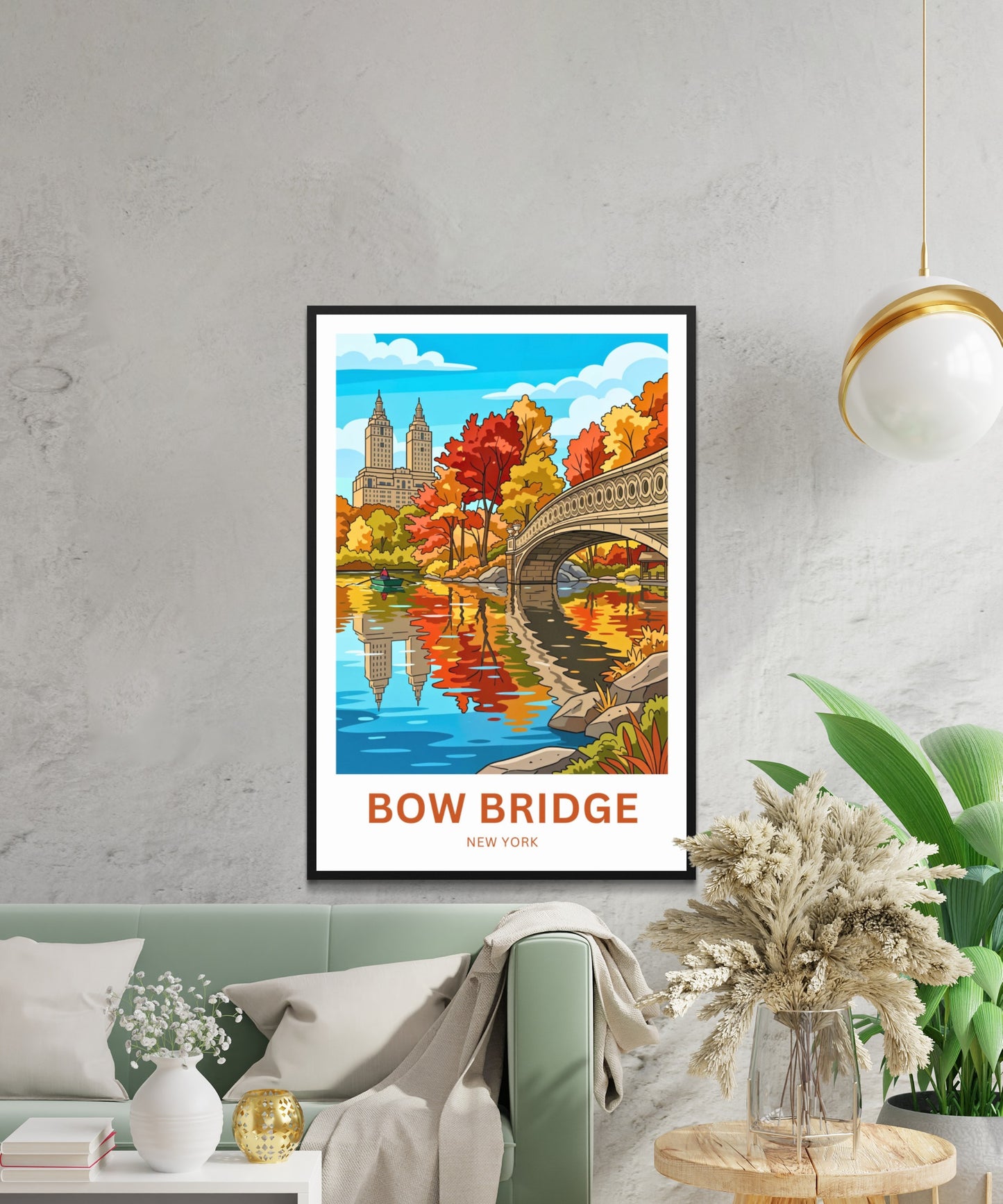 Bow Bridge Travel Poster - Quiet Beauty in the City