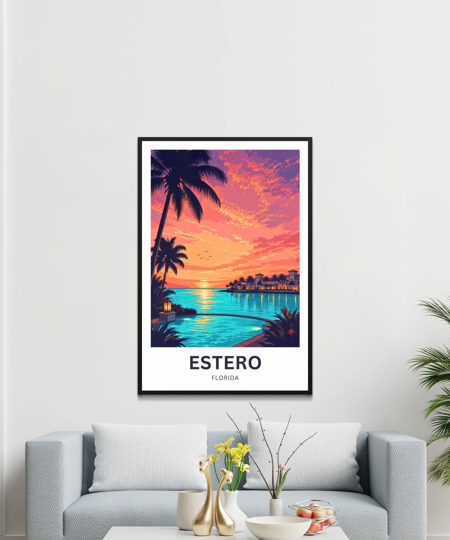 Estero Travel Poster - Florida's Hidden Paradise
