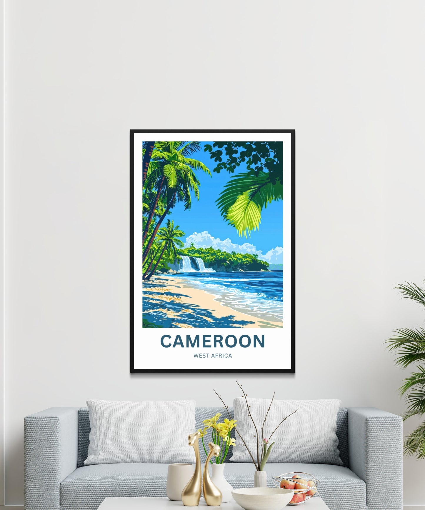 Cameroon Travel Poster - Stunning Falls in West Africa