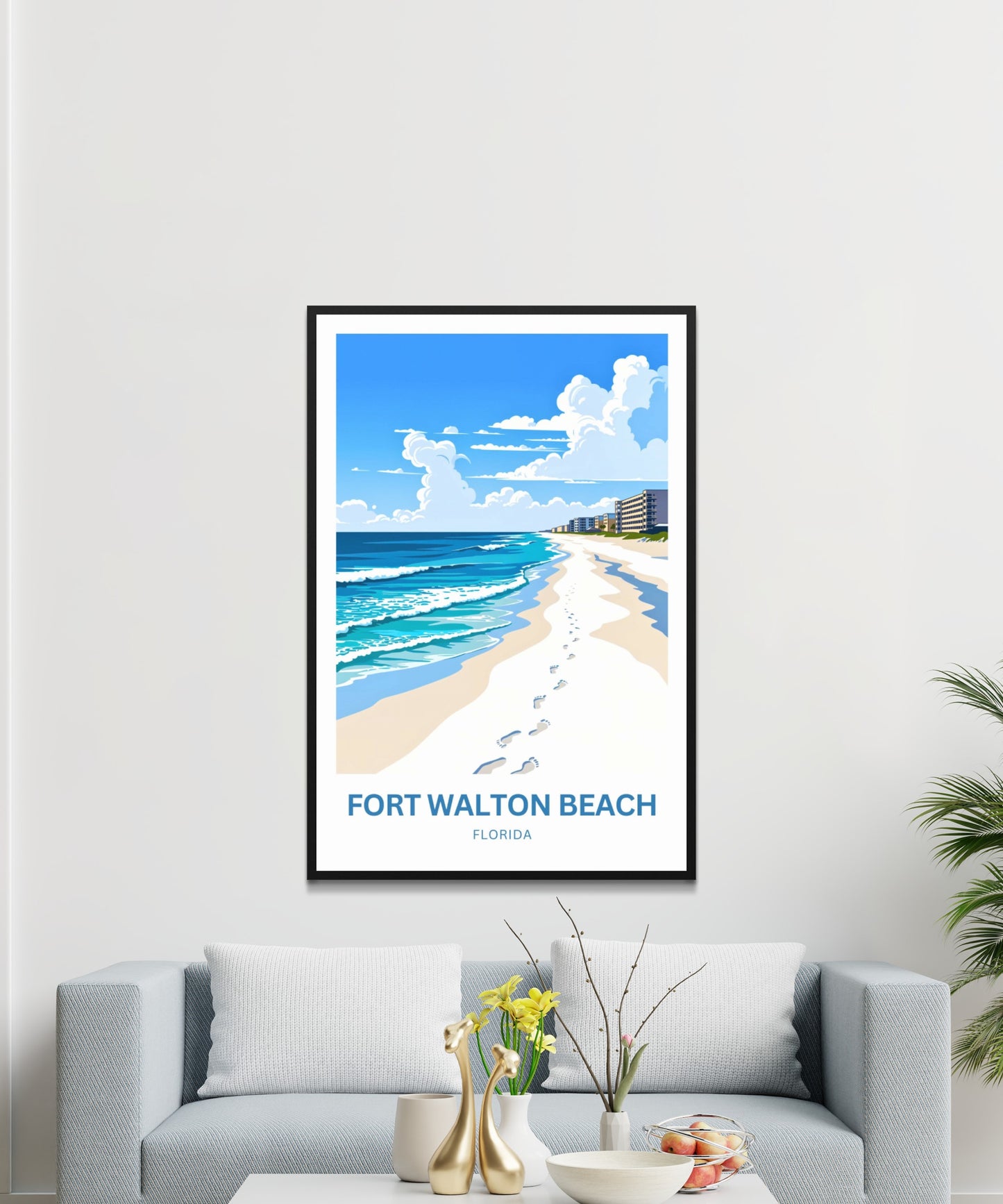 Fort Walton Beach Travel Poster - Beachside Memories