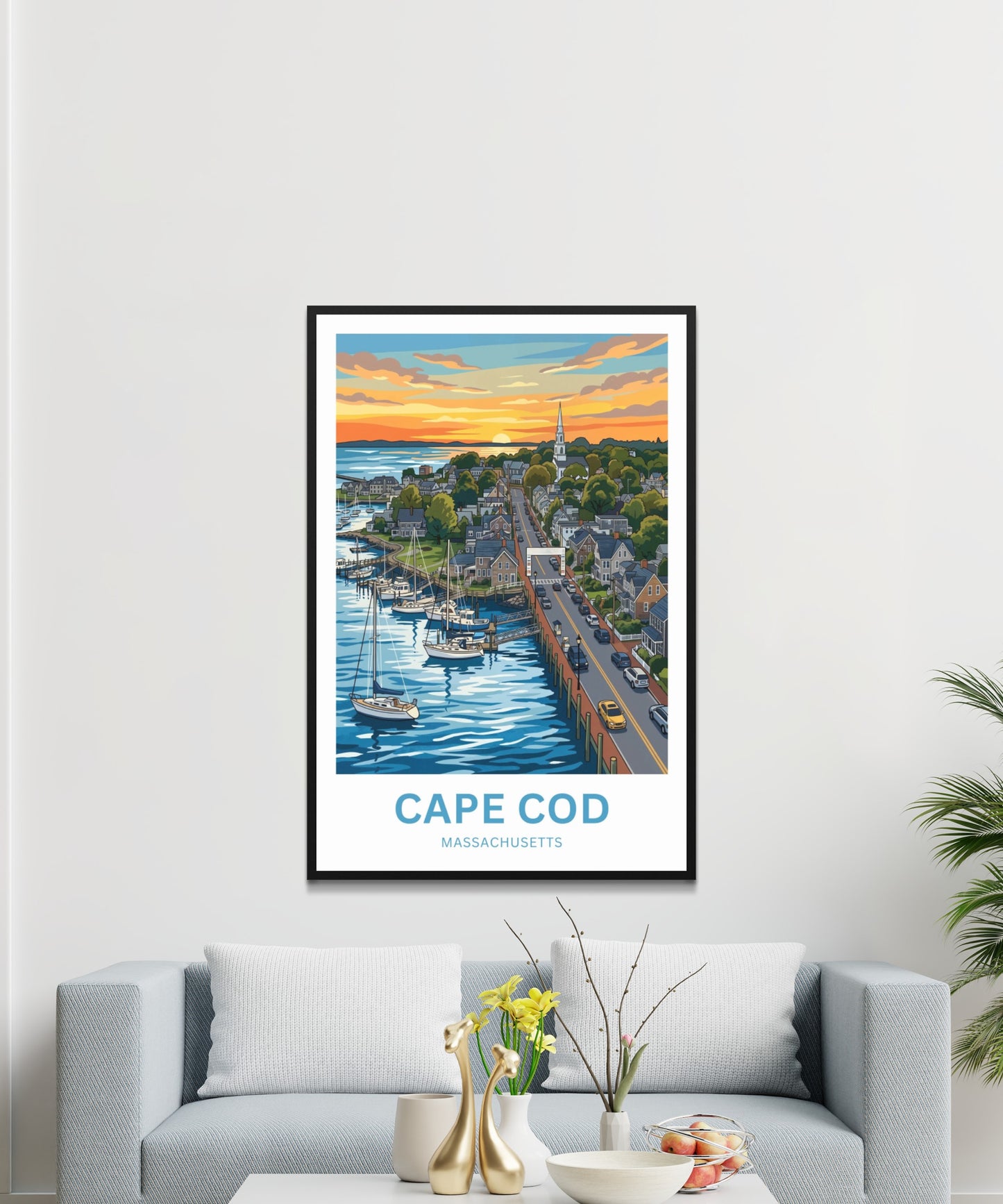 Cape Cod Travel Poster - Coastal Charm