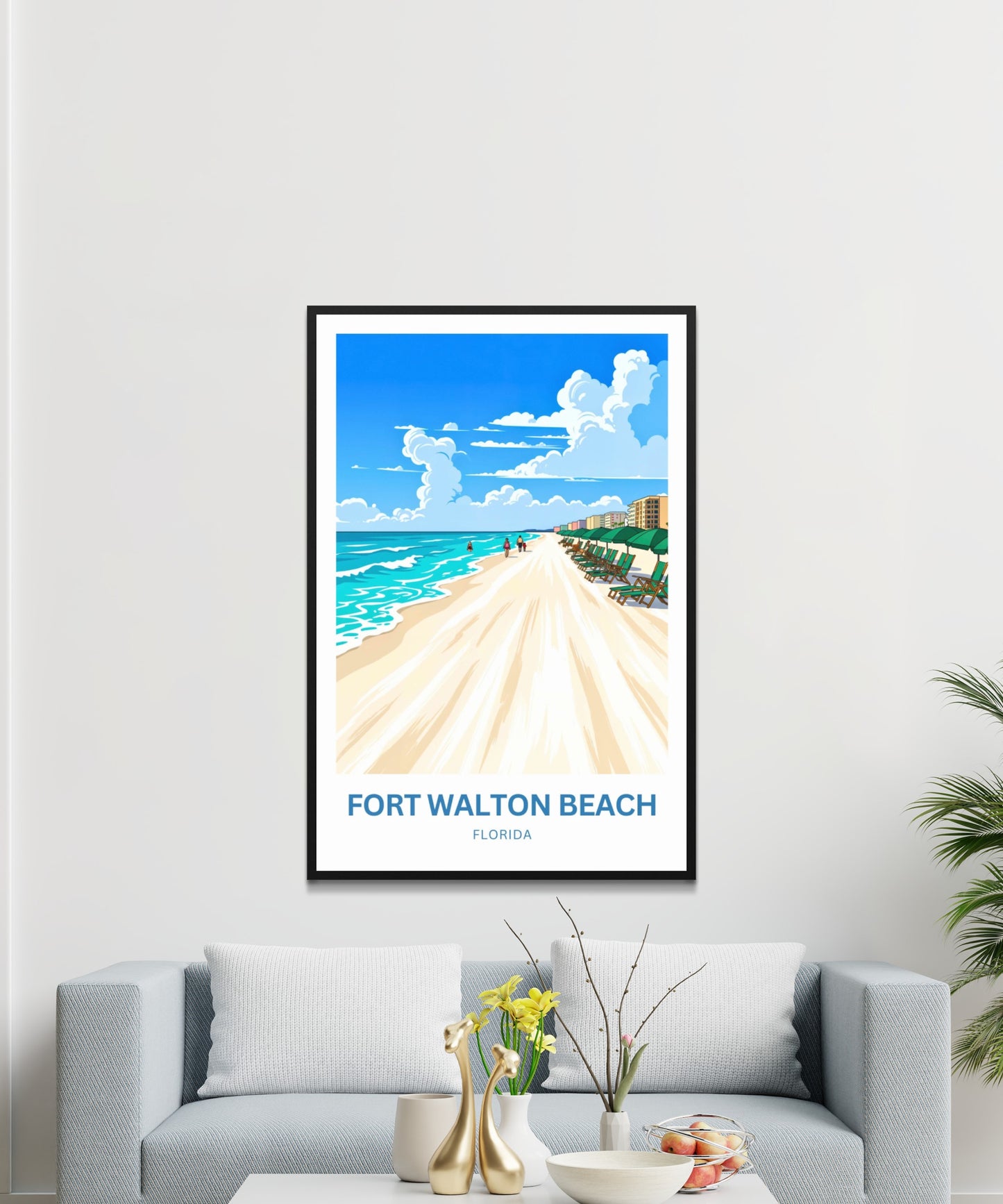 Fort Walton Beach Travel Poster- Relaxing Beach Staycation