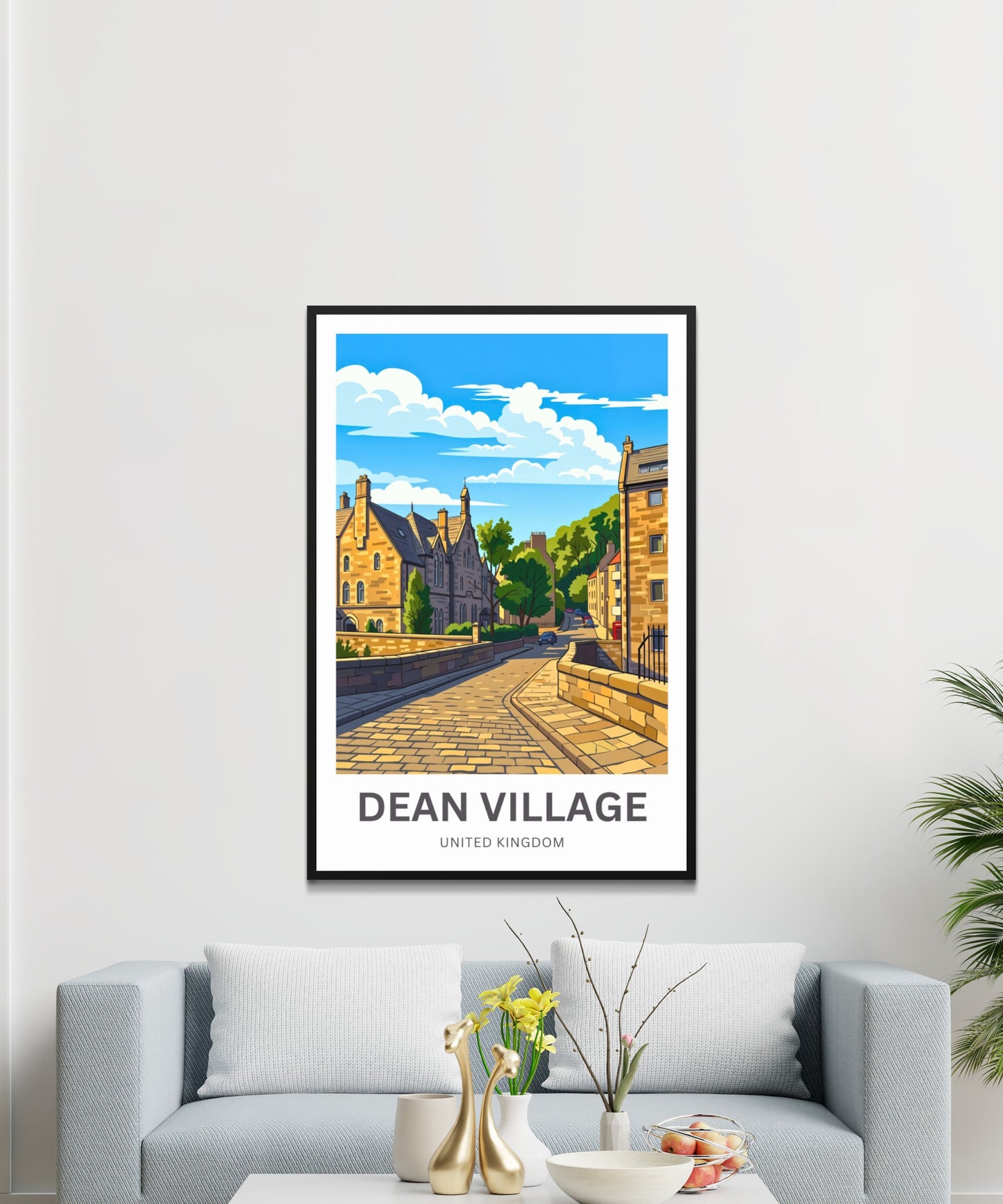Dean Village Travel Poster - Beautiful Atmosphere View