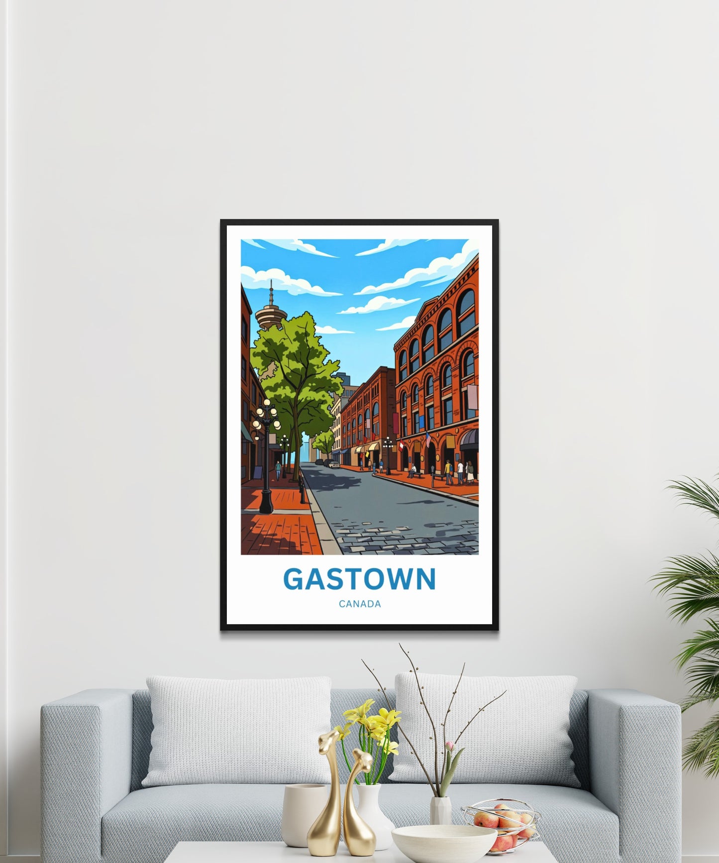 Gastown Travel Poster - Cobblestones Street