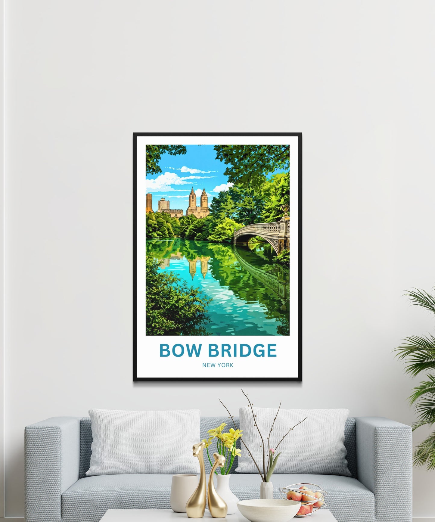 Bow Bridge Travel Poster - Where Paths and Stories Meet
