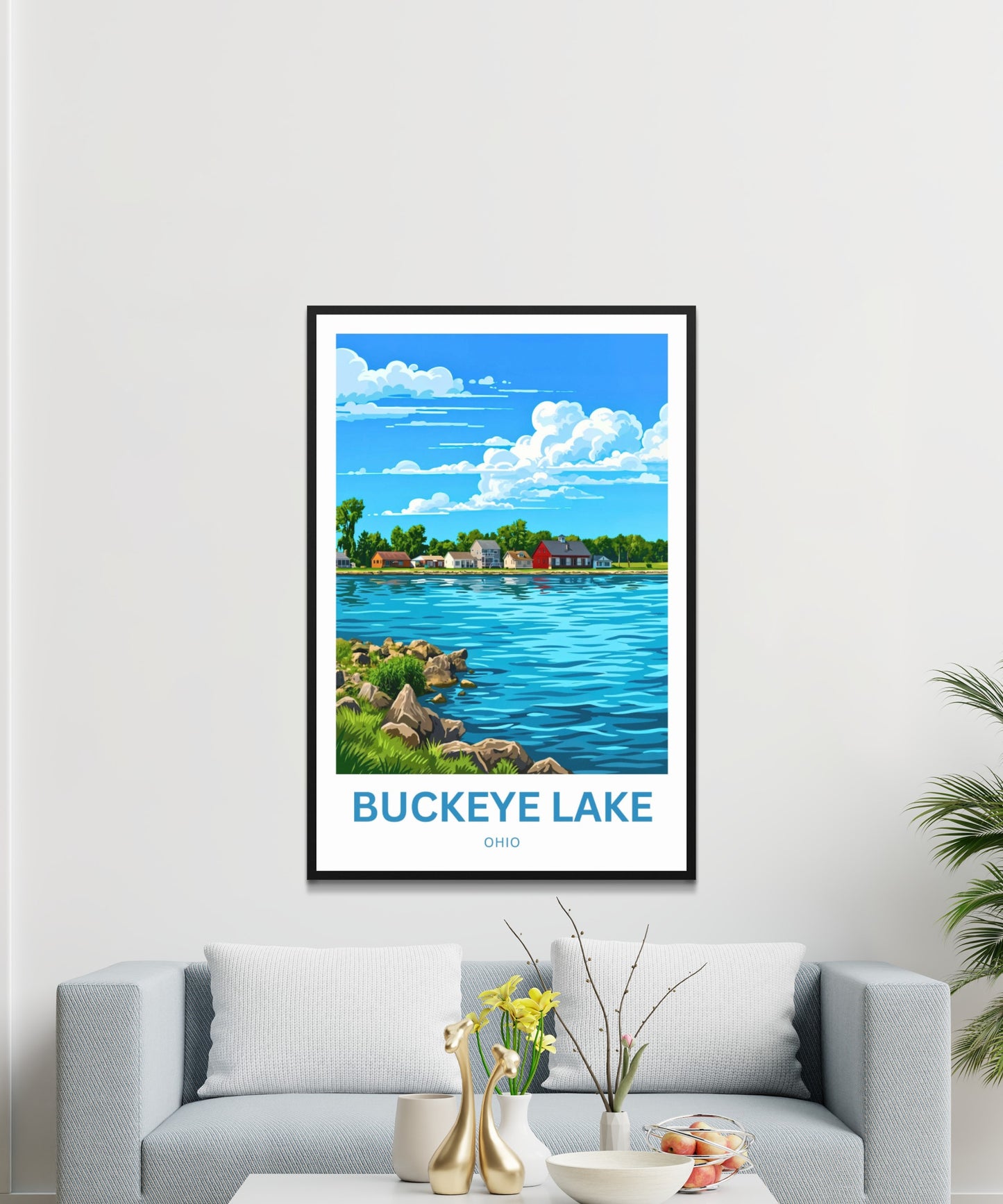 Buckeye Lake Travel Poster - Peaceful Waterways