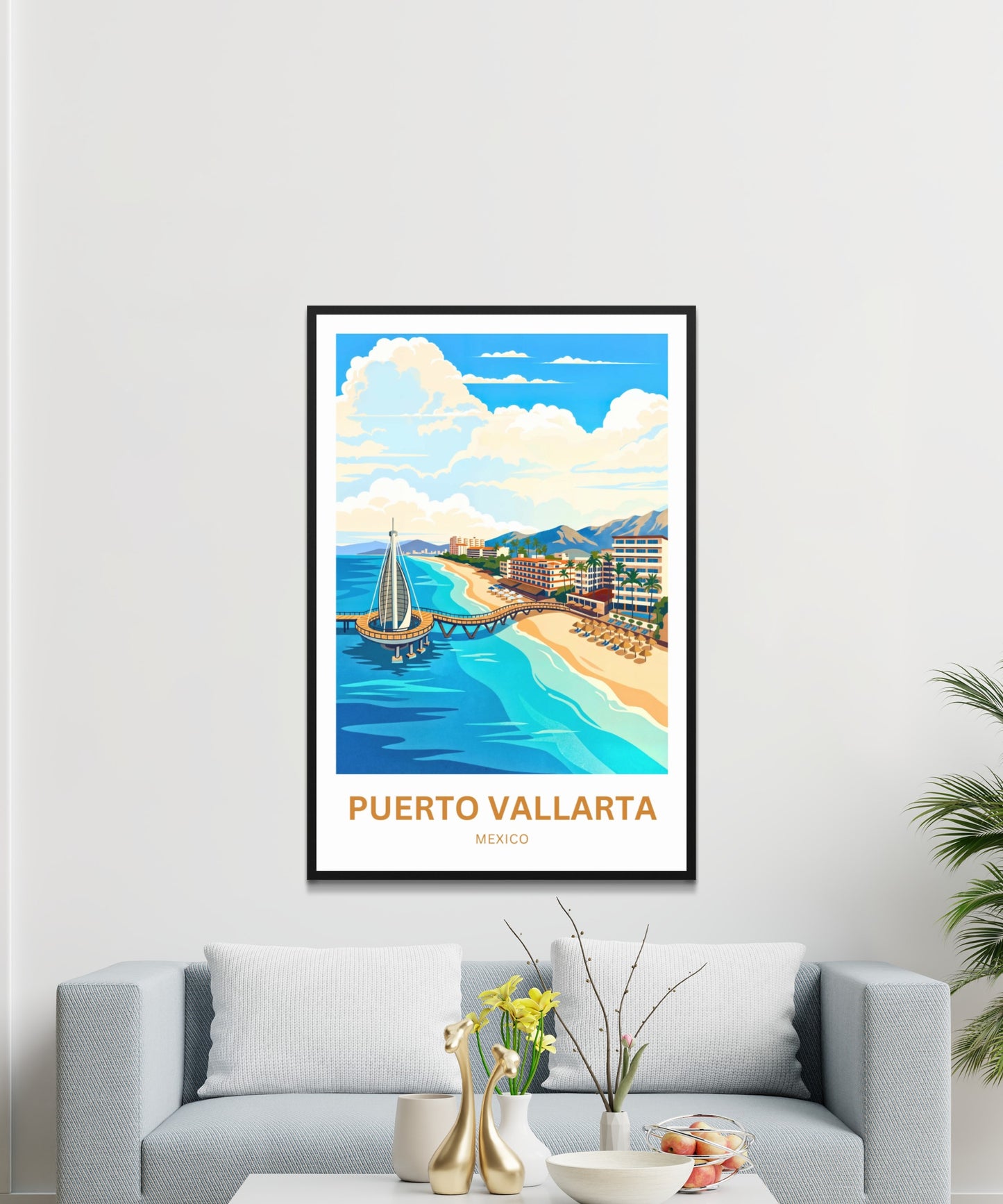 Puerto Vallarta Travel Poster - by the Sea
