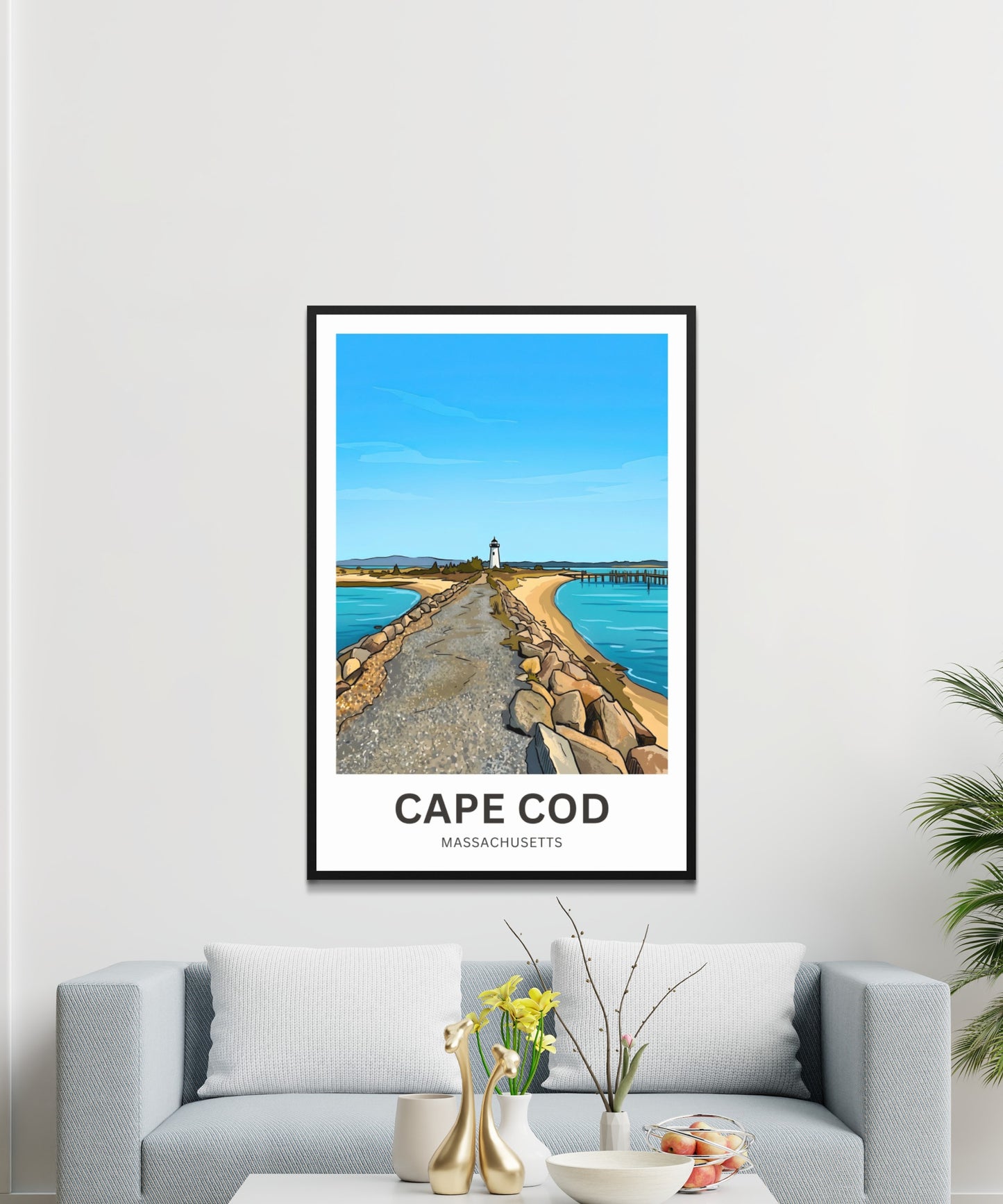 Cape Cod Travel Poster - Land of Lighthouses
