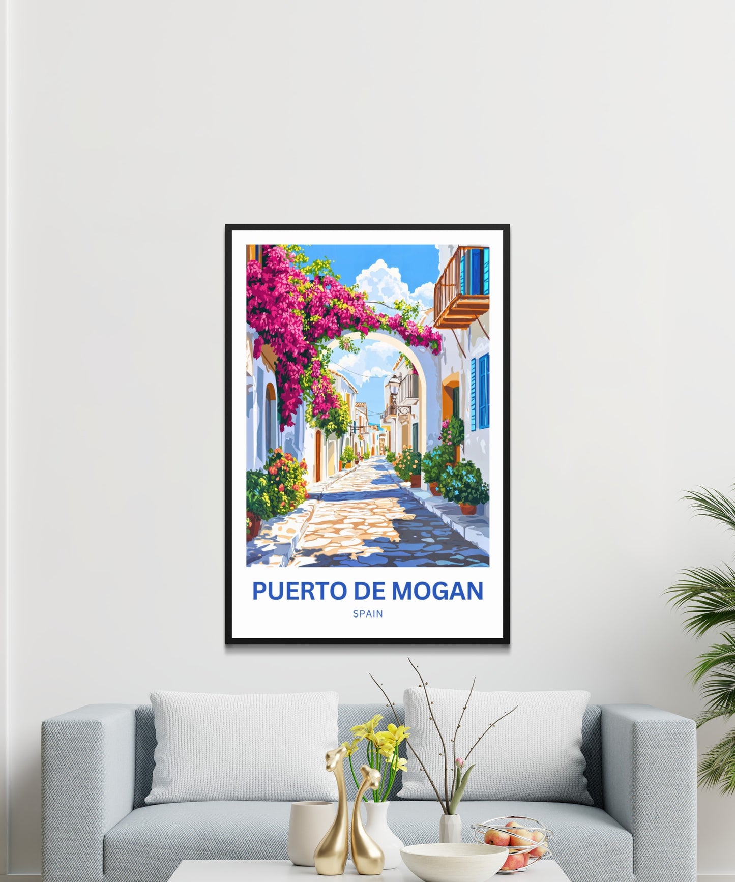 Puerto de Mogán Travel Poster - Under the Arch of Flowers