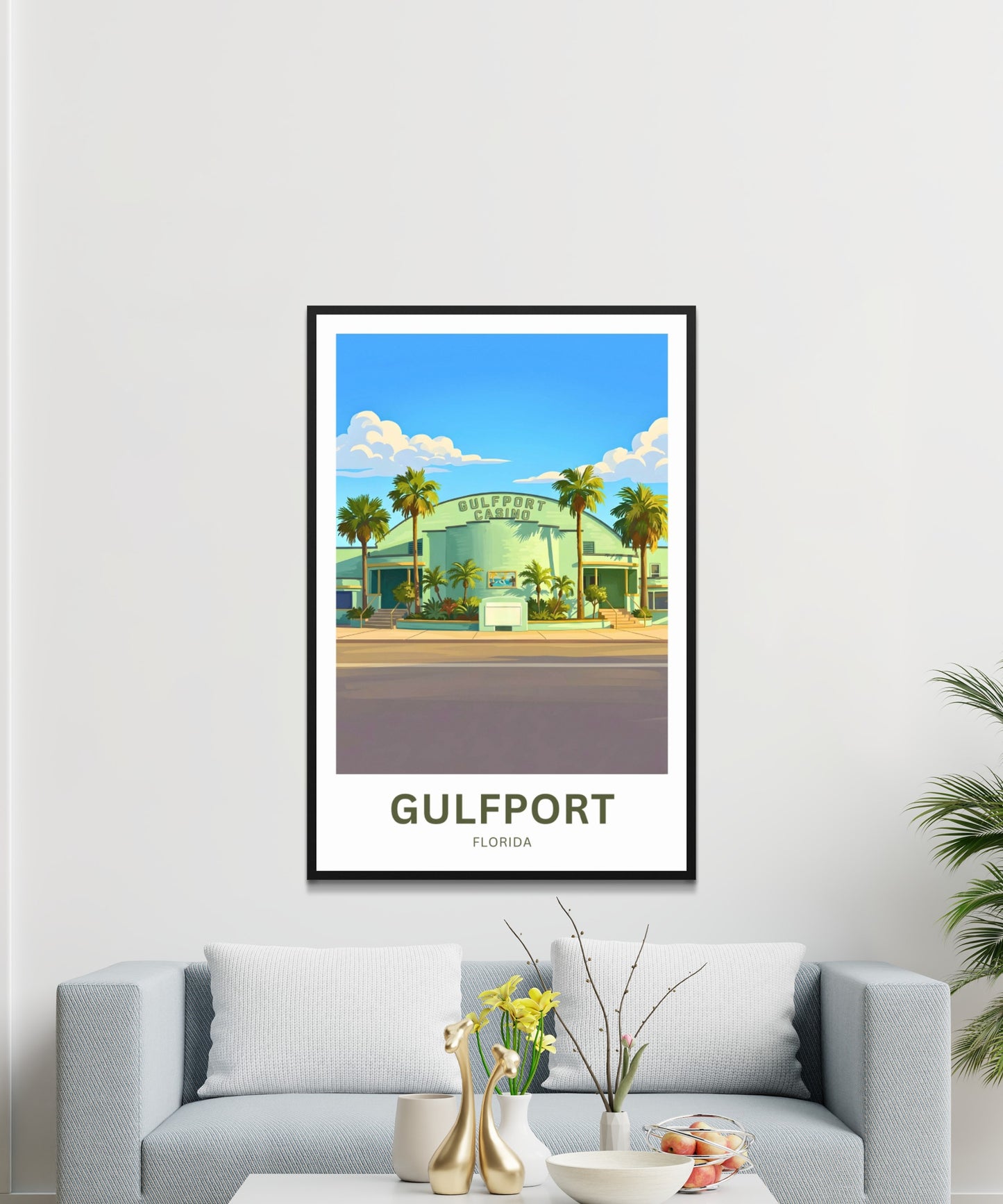 Gulfport, Florida Travel Poster - Marina
