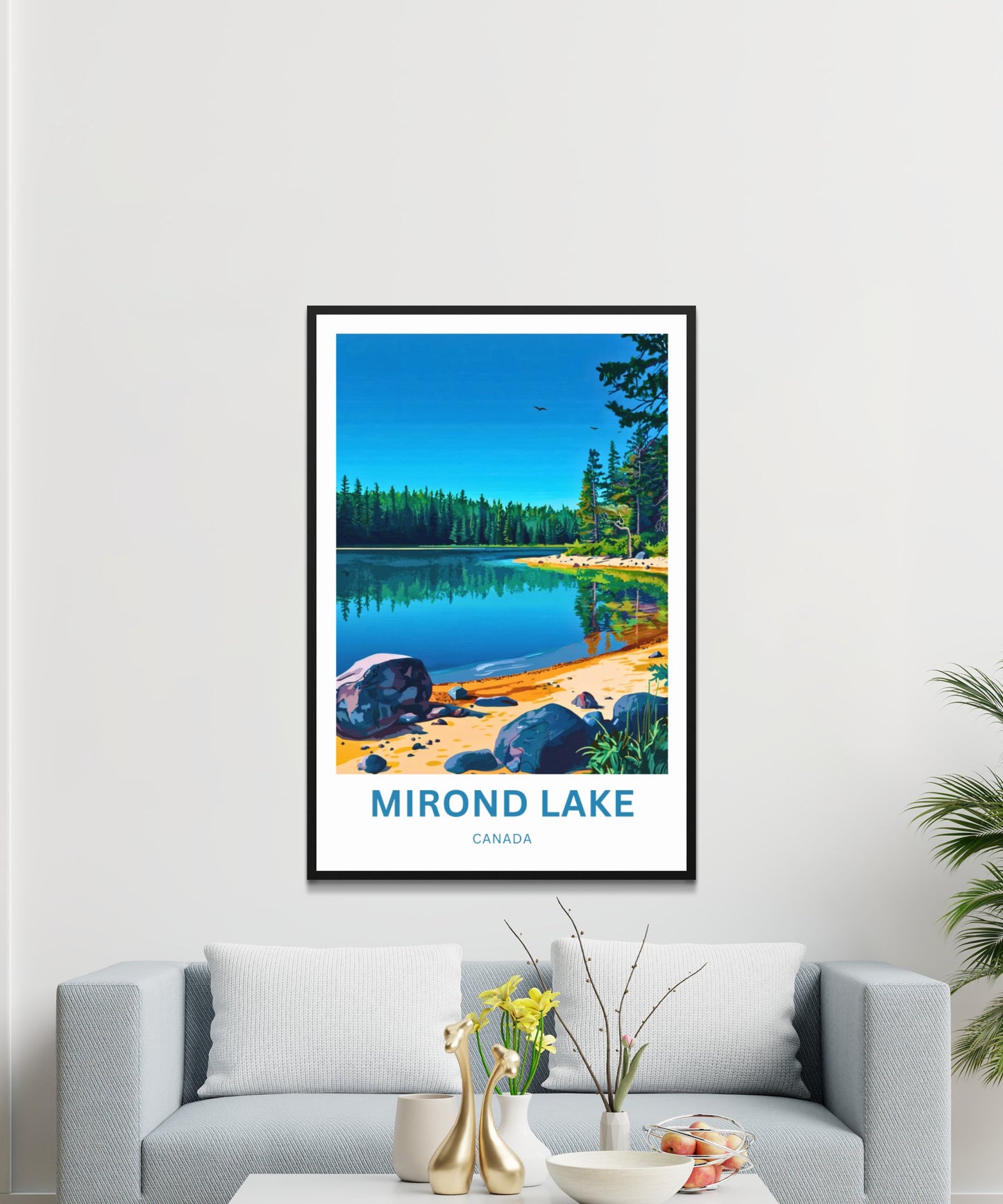 Mirond Lake Travel Poster - Abundant Fishing Spots