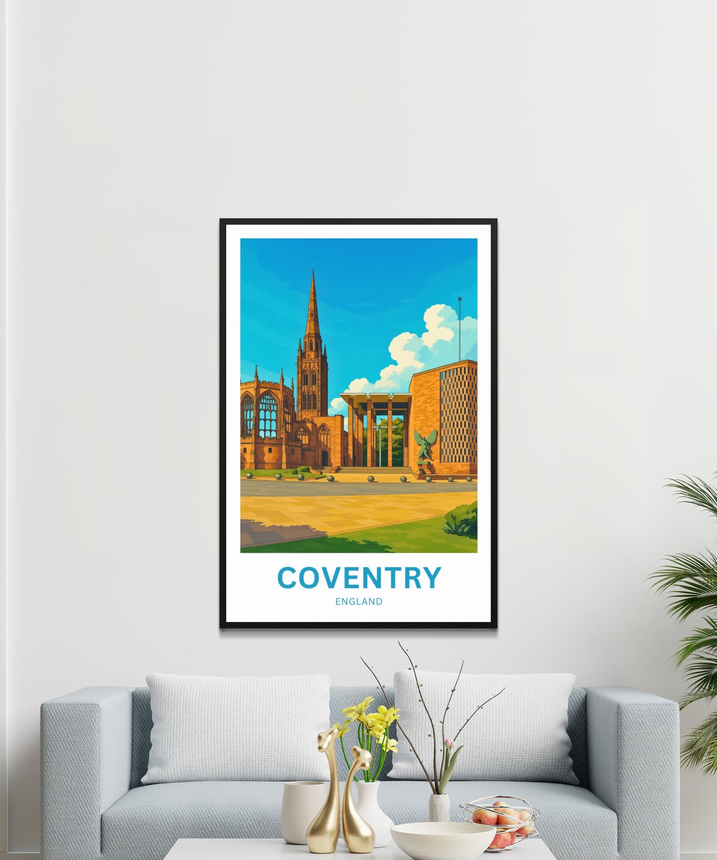 Coventry Travel Poster- Captivating England's Cathedral Ruins