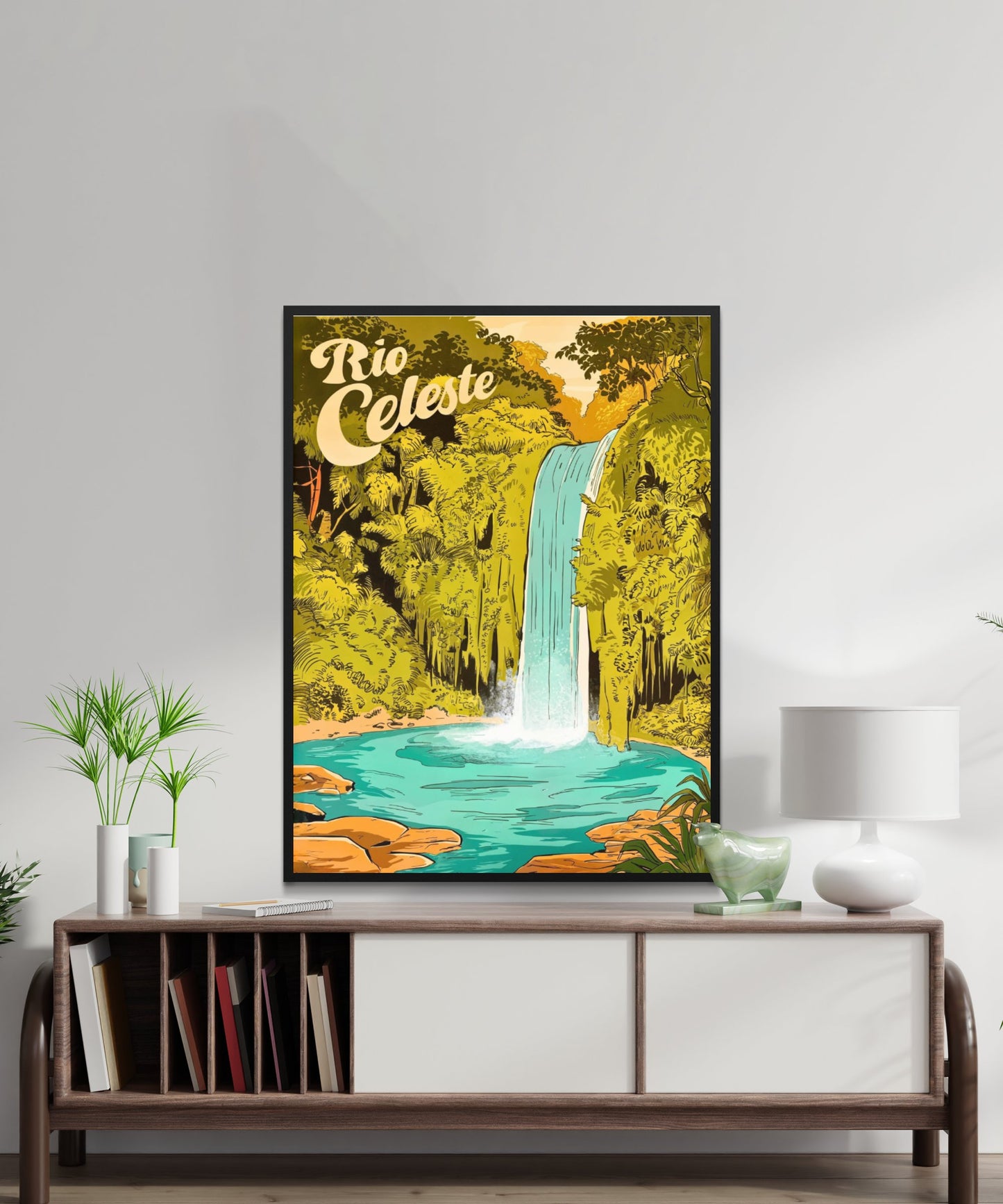 Rio Celeteste Vintage Travel Poster - Costa Rica