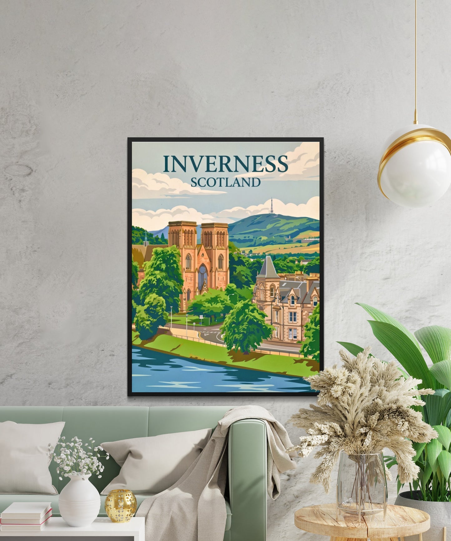 Inverness Vintage Travel Poster - Riverside