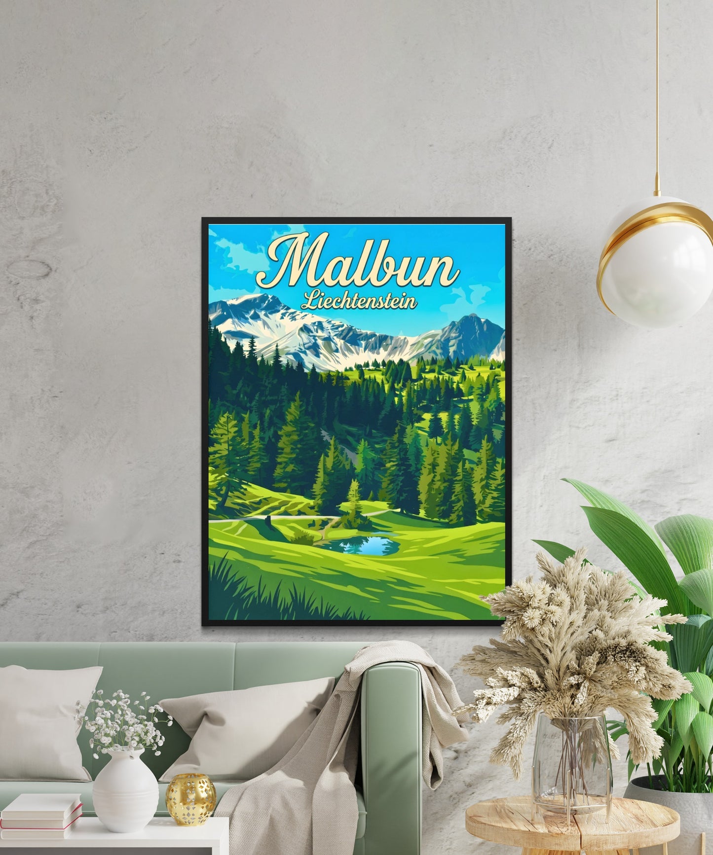 Malbun Vintage Travel Poster - Alpine Dreams