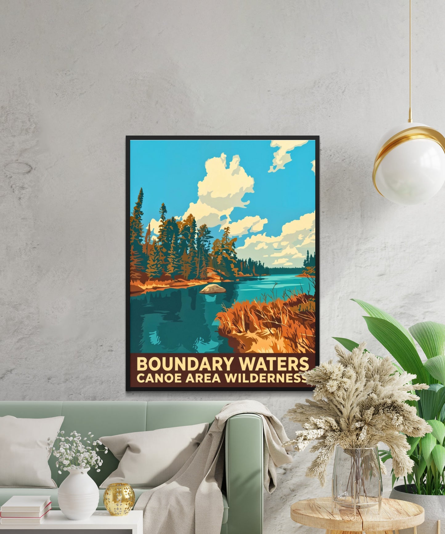 Boundary Waters Canoe Area Wilderness Vintage Travel Poster - Escape