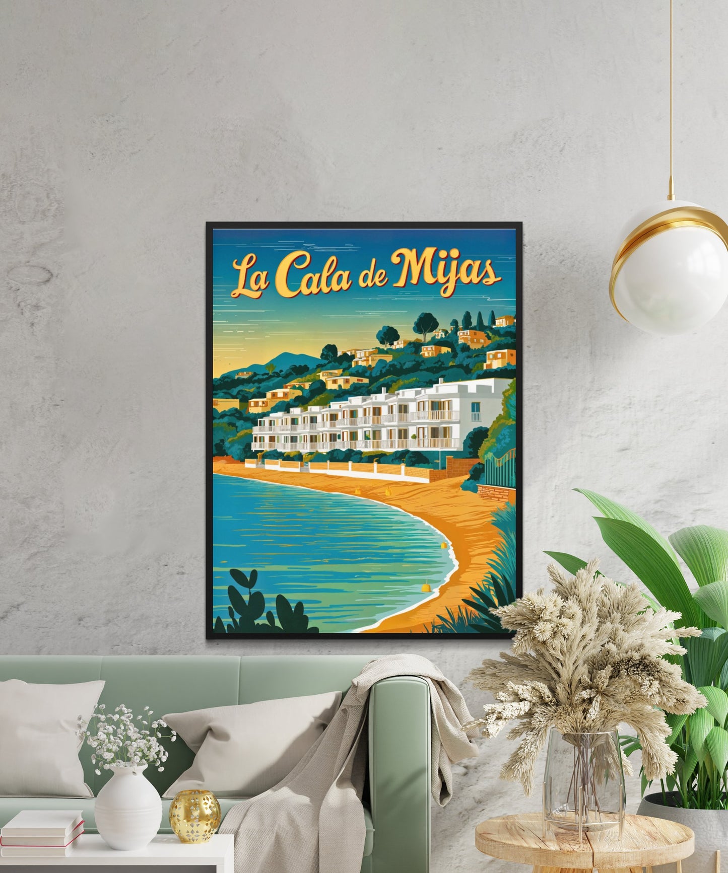 La Cala de Mijas Vintage Travel Poster - Spanish Riviera