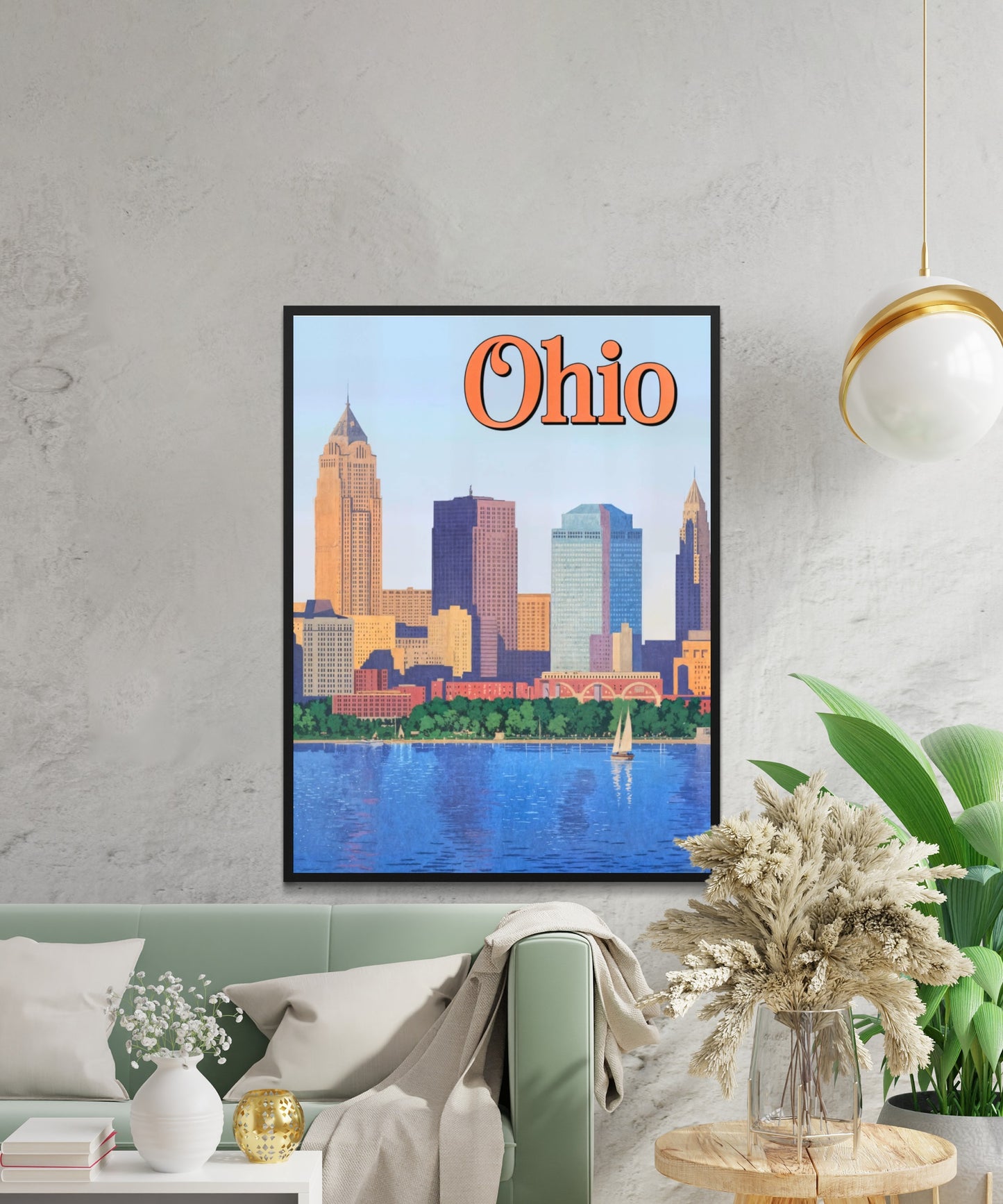 Ohio Vintage Travel Poster - Cleveland