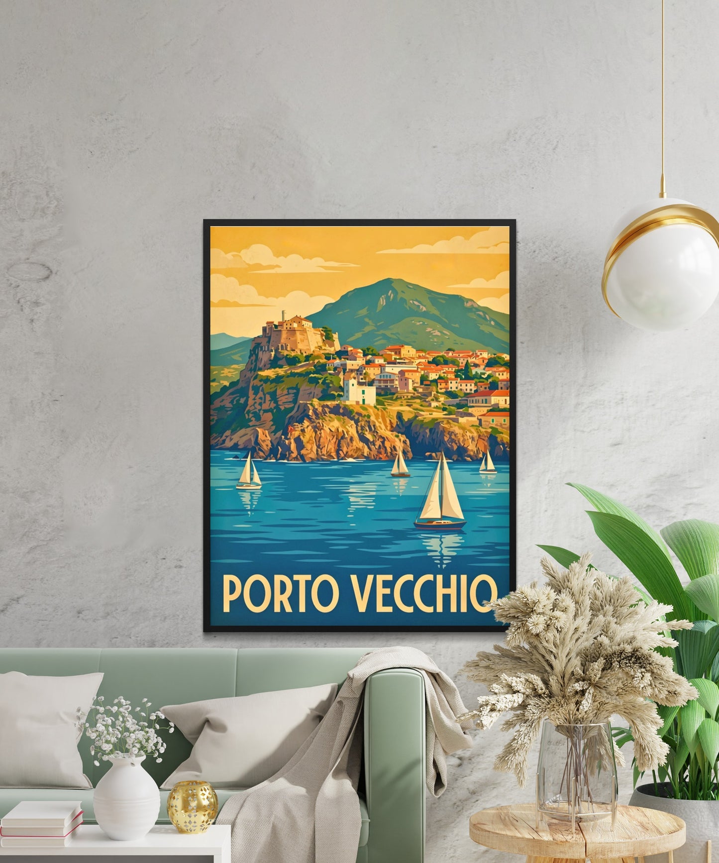 Porto Vecchio Vintage Travel Poster - Gateway to Capraia