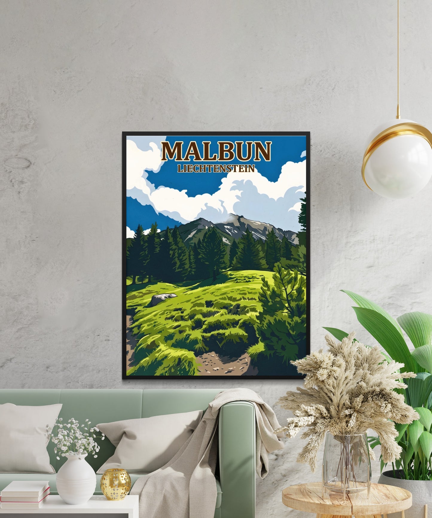 Malbun Vintage Travel Poster - Alpine Serenity
