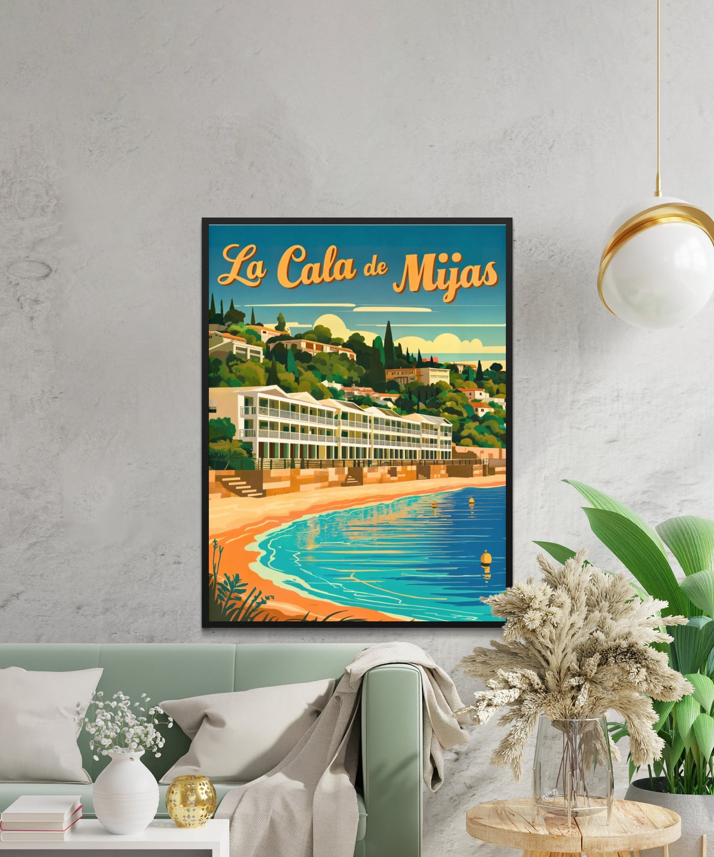 La Cala de Mijas Vintage Travel Poster - Mediterranean Escape