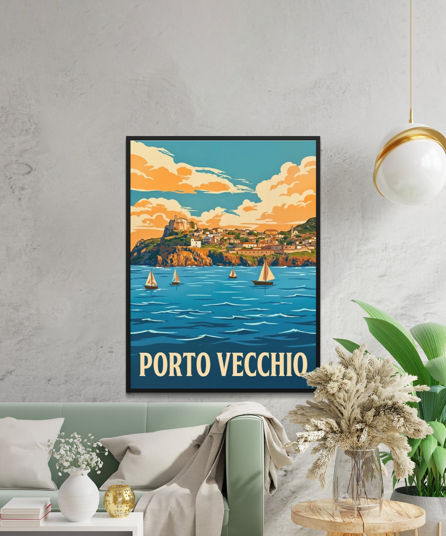 Porto Vecchio Vintage Travel Poster - The Heart of Capraia