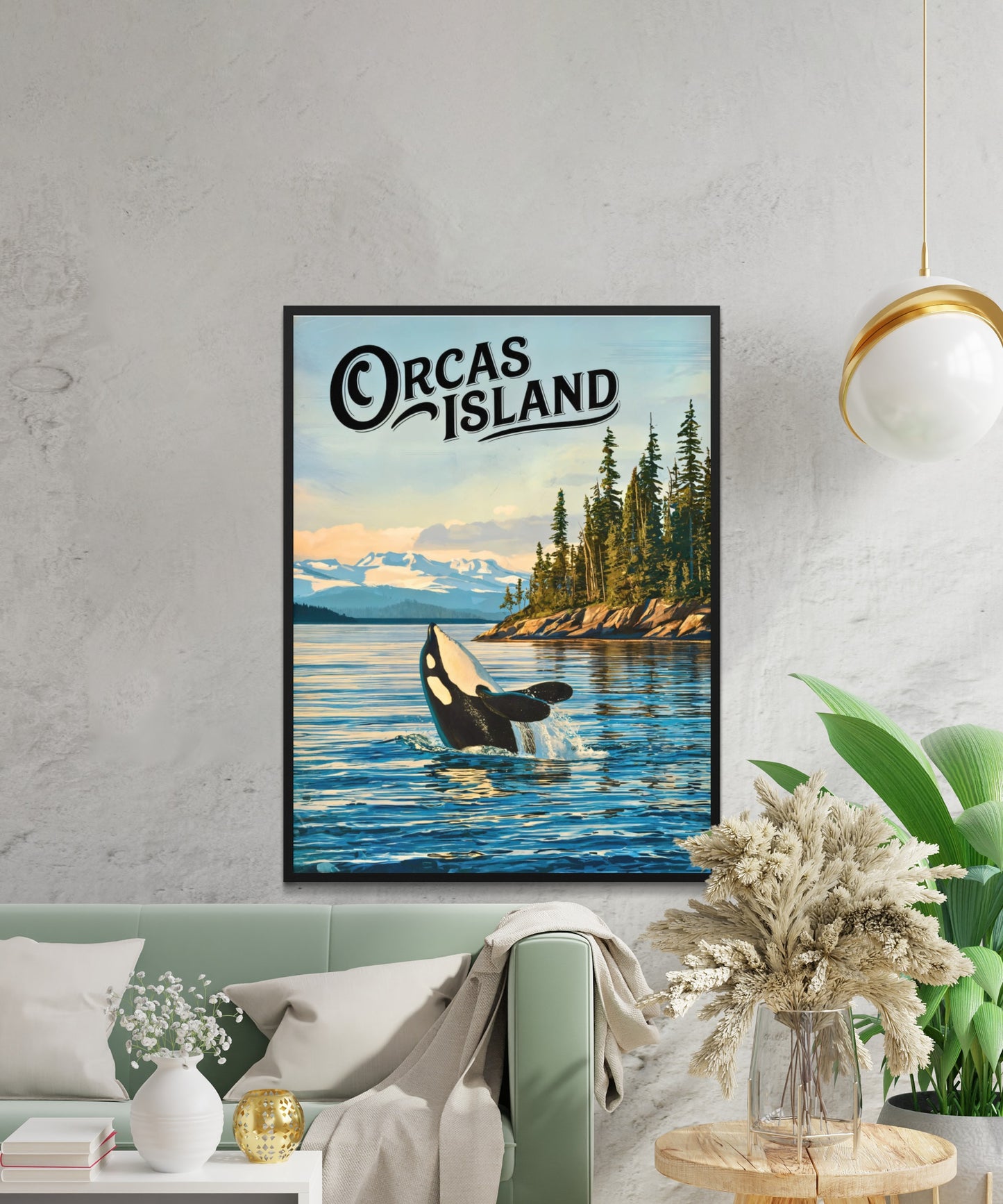 Orcas Island Vintage Travel Poster - Washington