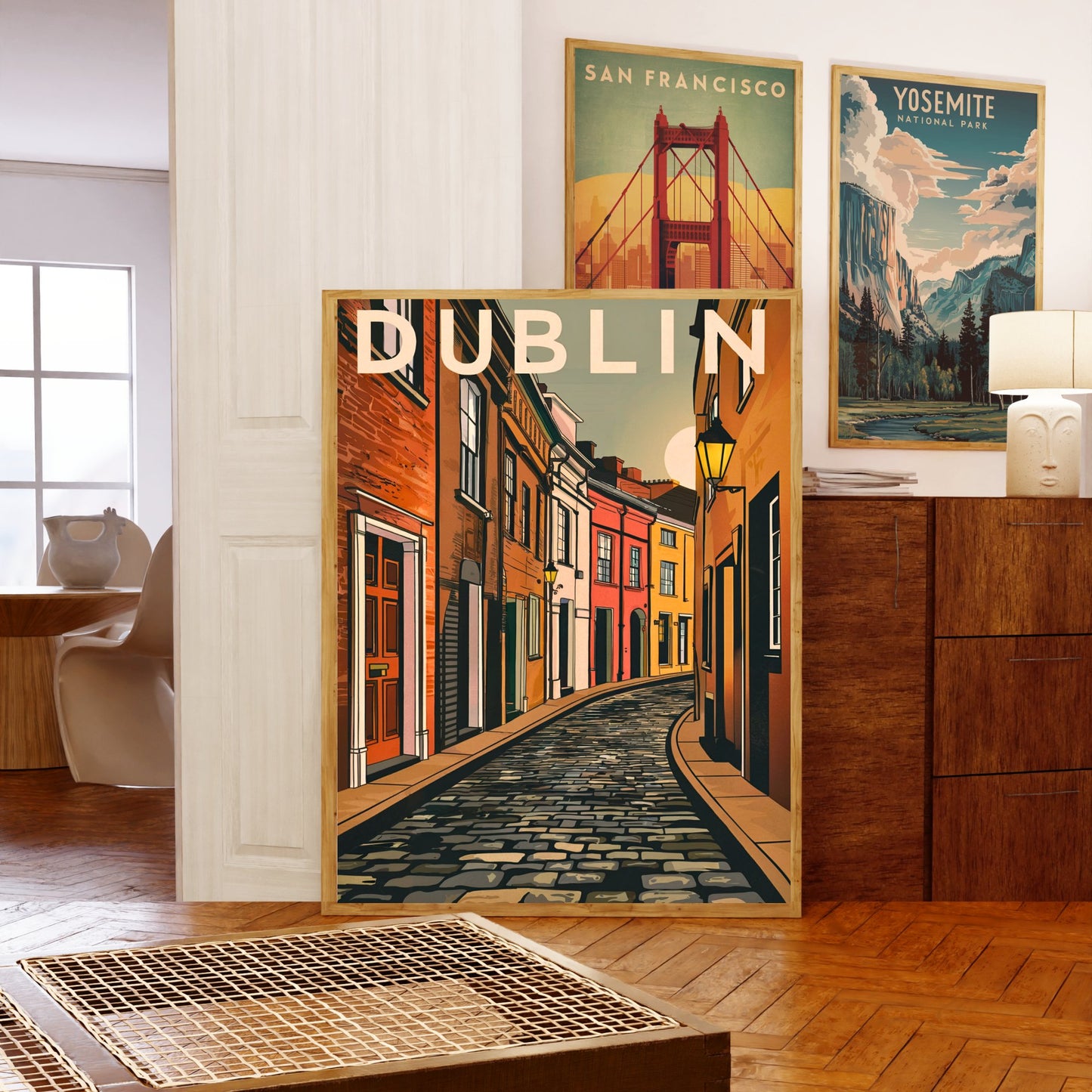 Dublin Vintage Travel Poster - Heart of Ireland